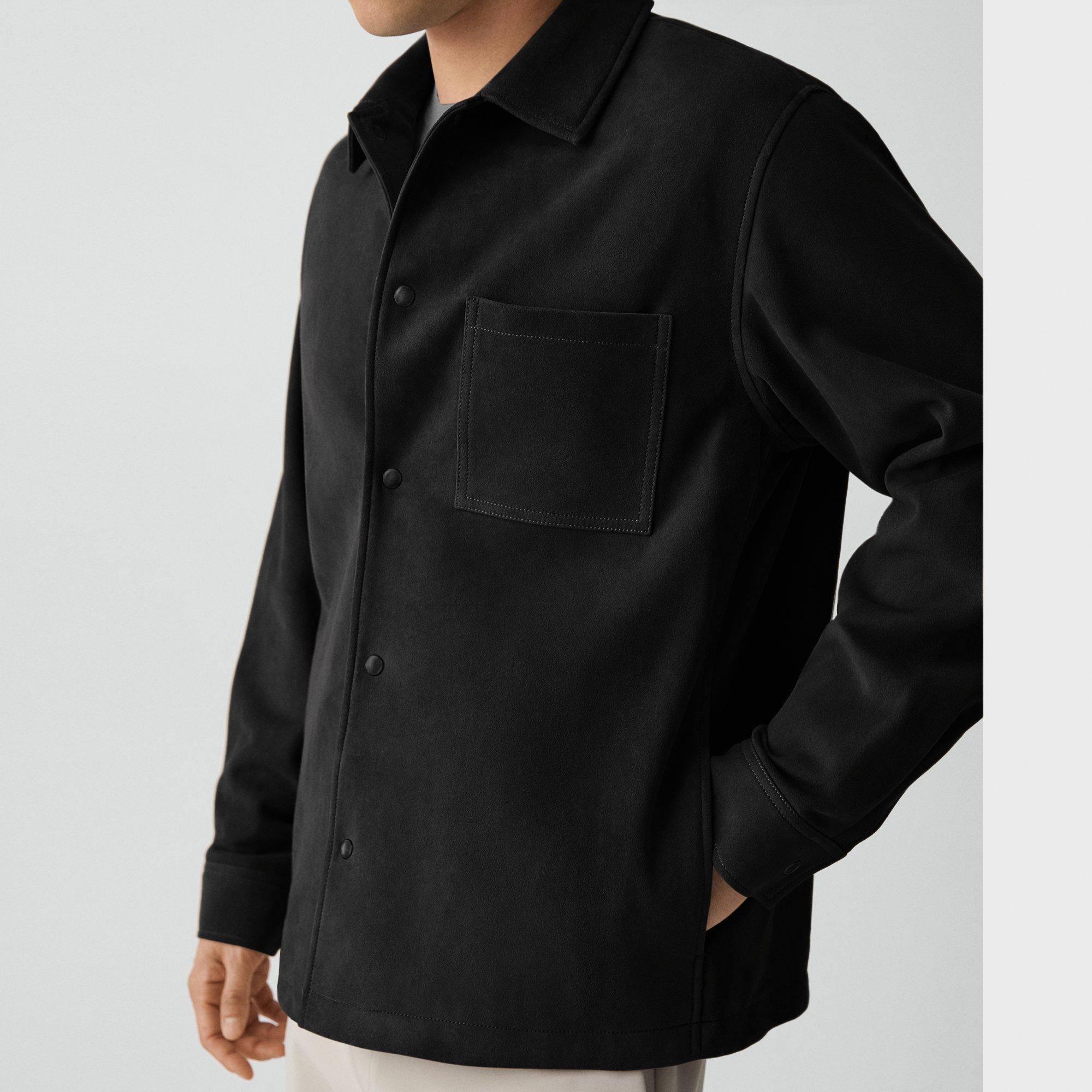 Snap Overshirt in Suede