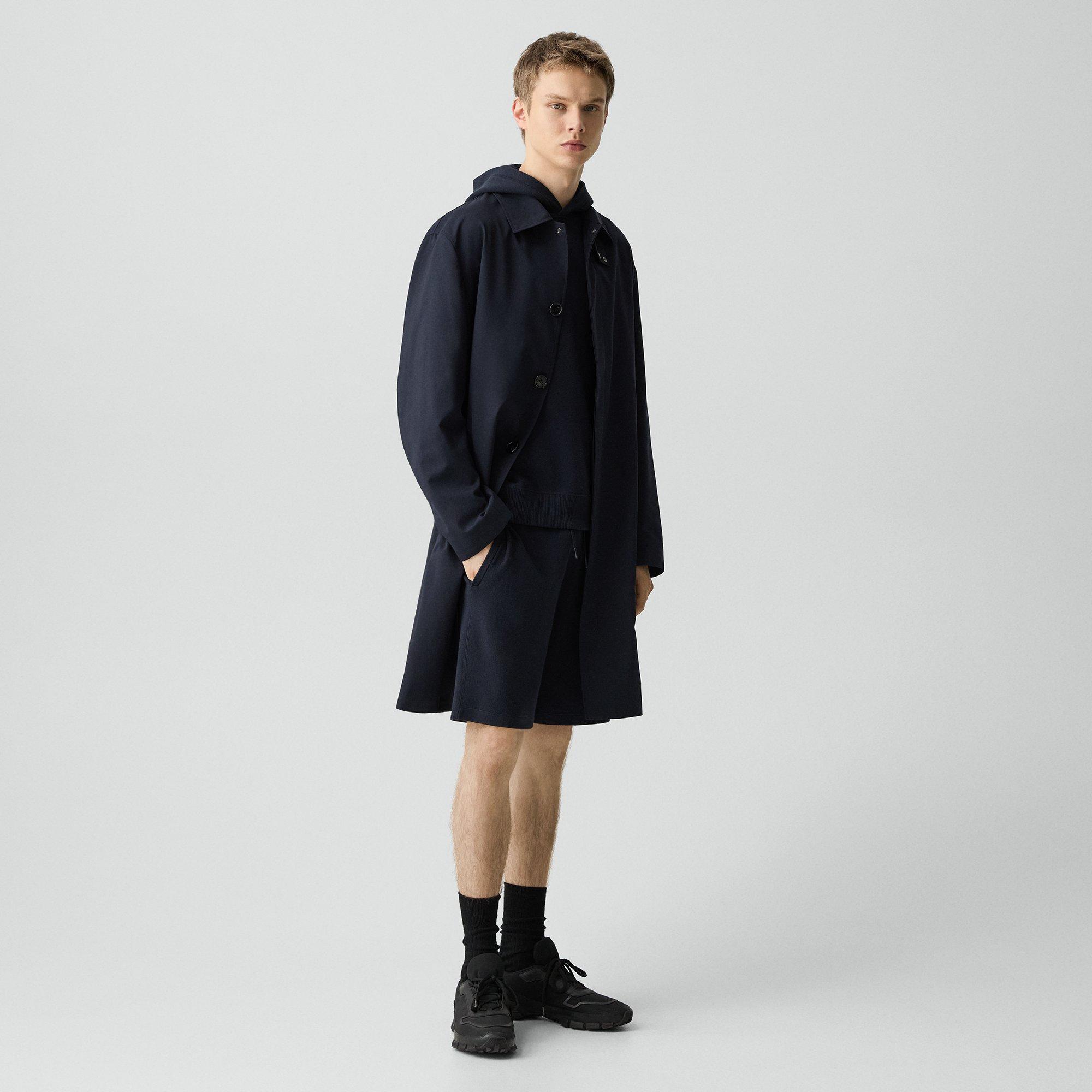 Balmacaan Coat in Motion Wool
