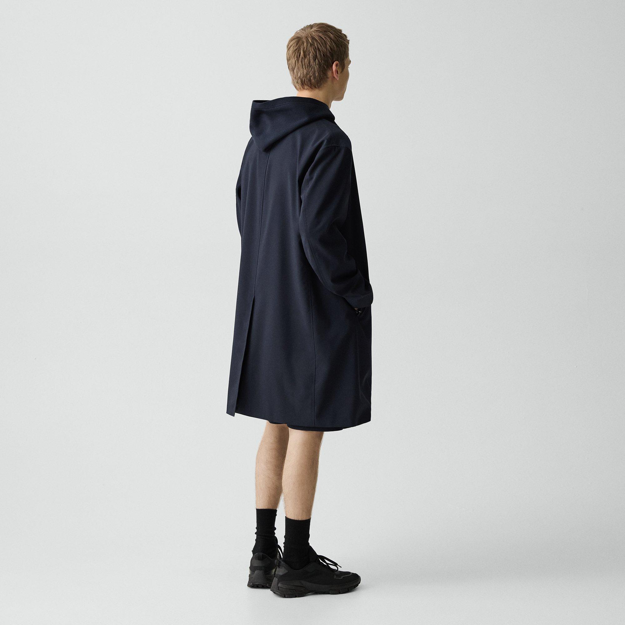 Balmacaan Coat in Motion Wool