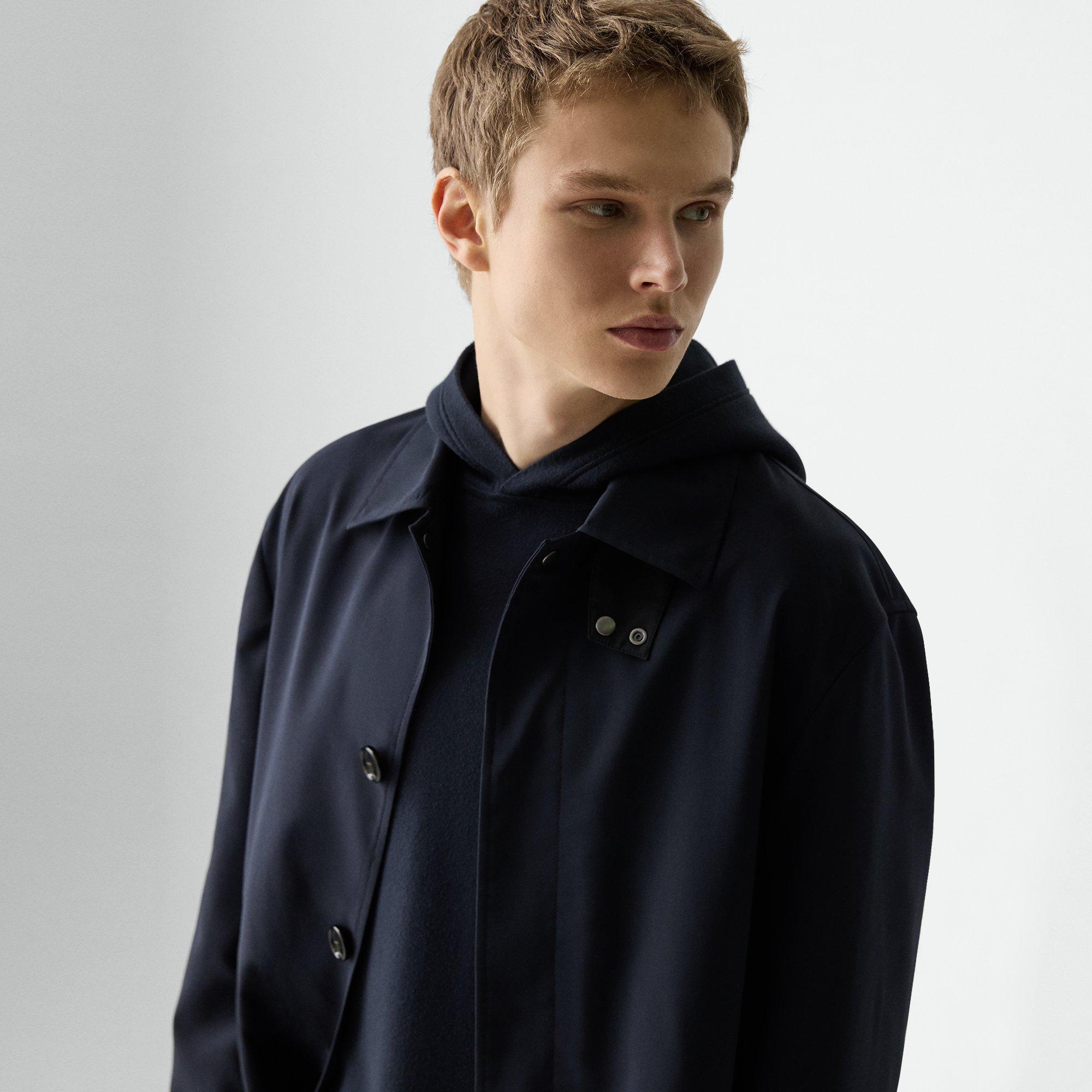 Balmacaan Coat in Motion Wool