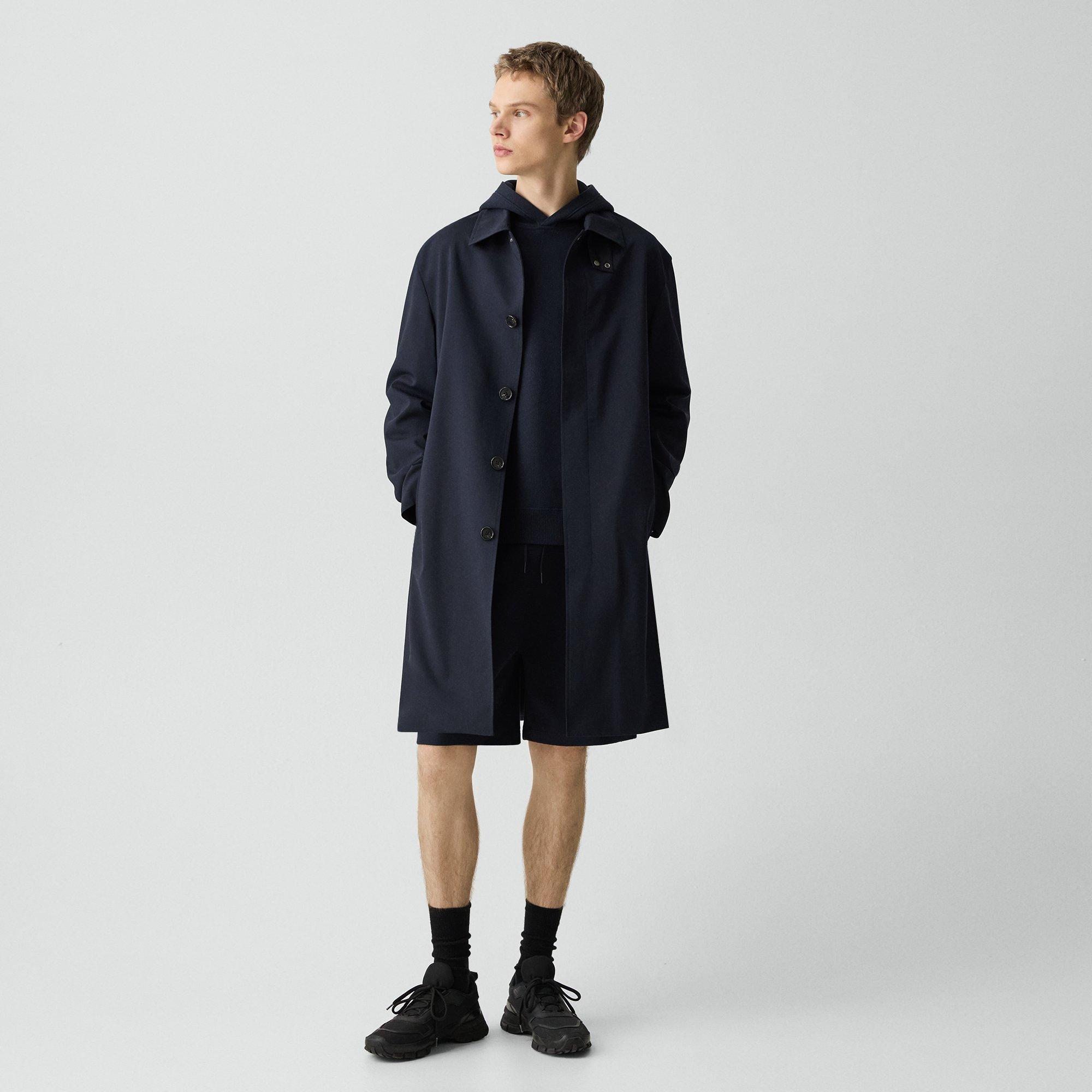 Balmacaan Coat in Motion Wool