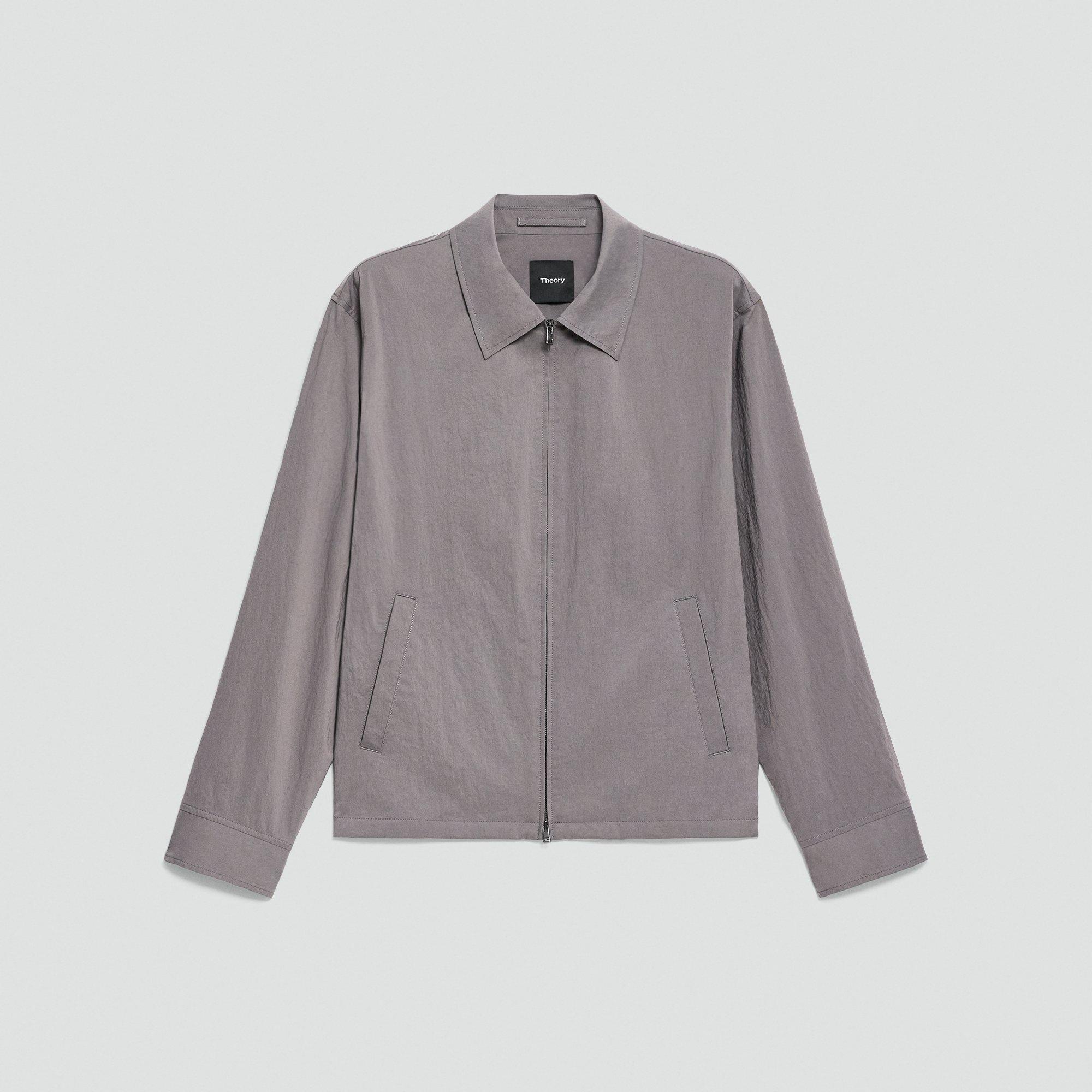 City Zip Jacket in Textured Nylon