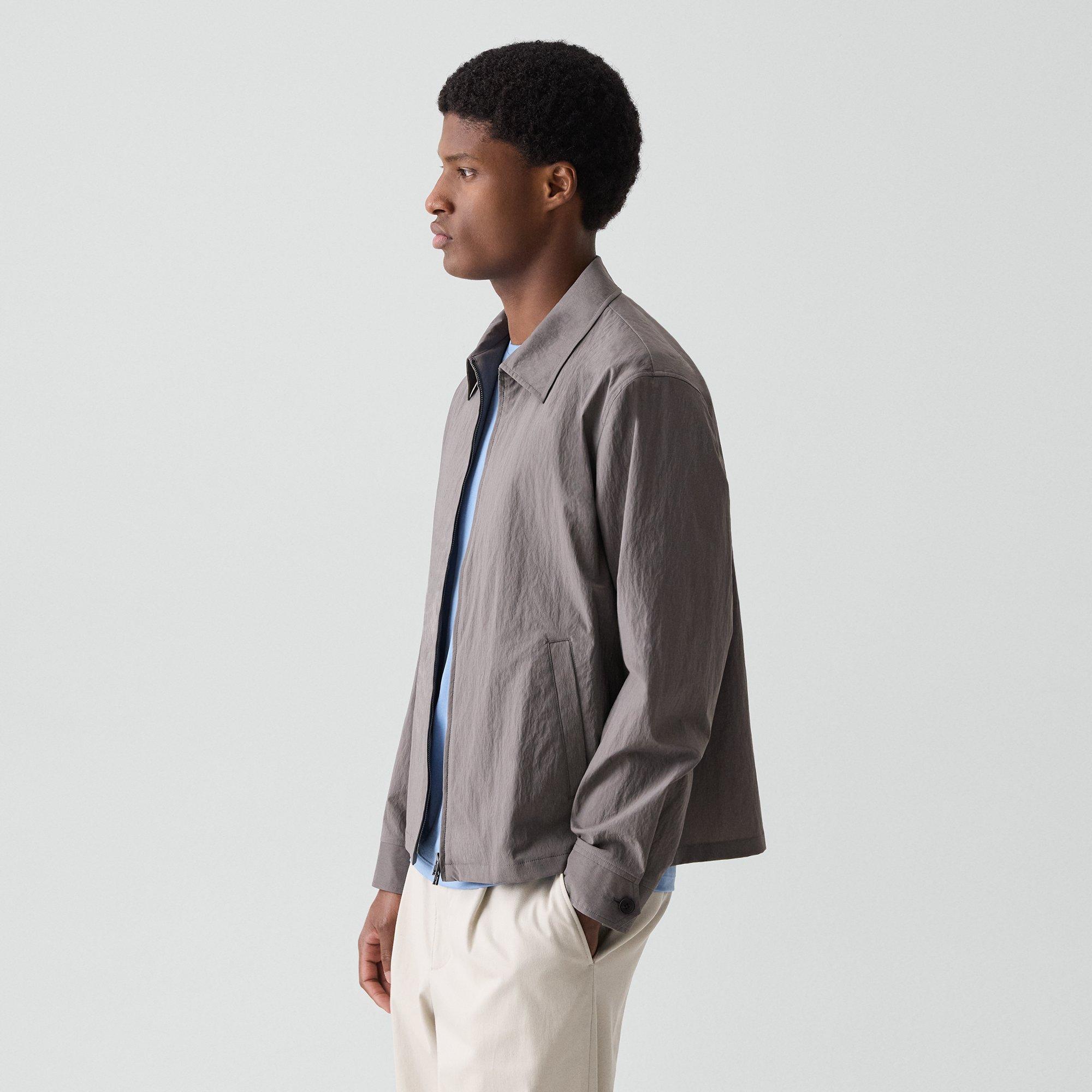 City Zip Jacket in Textured Nylon