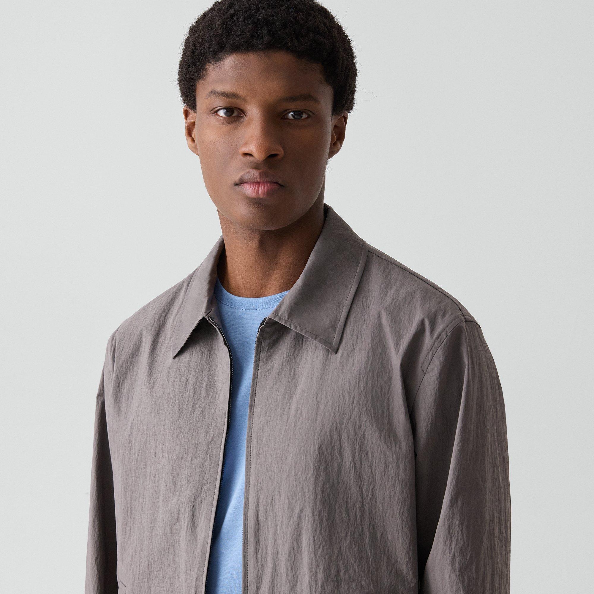 City Zip Jacket in Textured Nylon