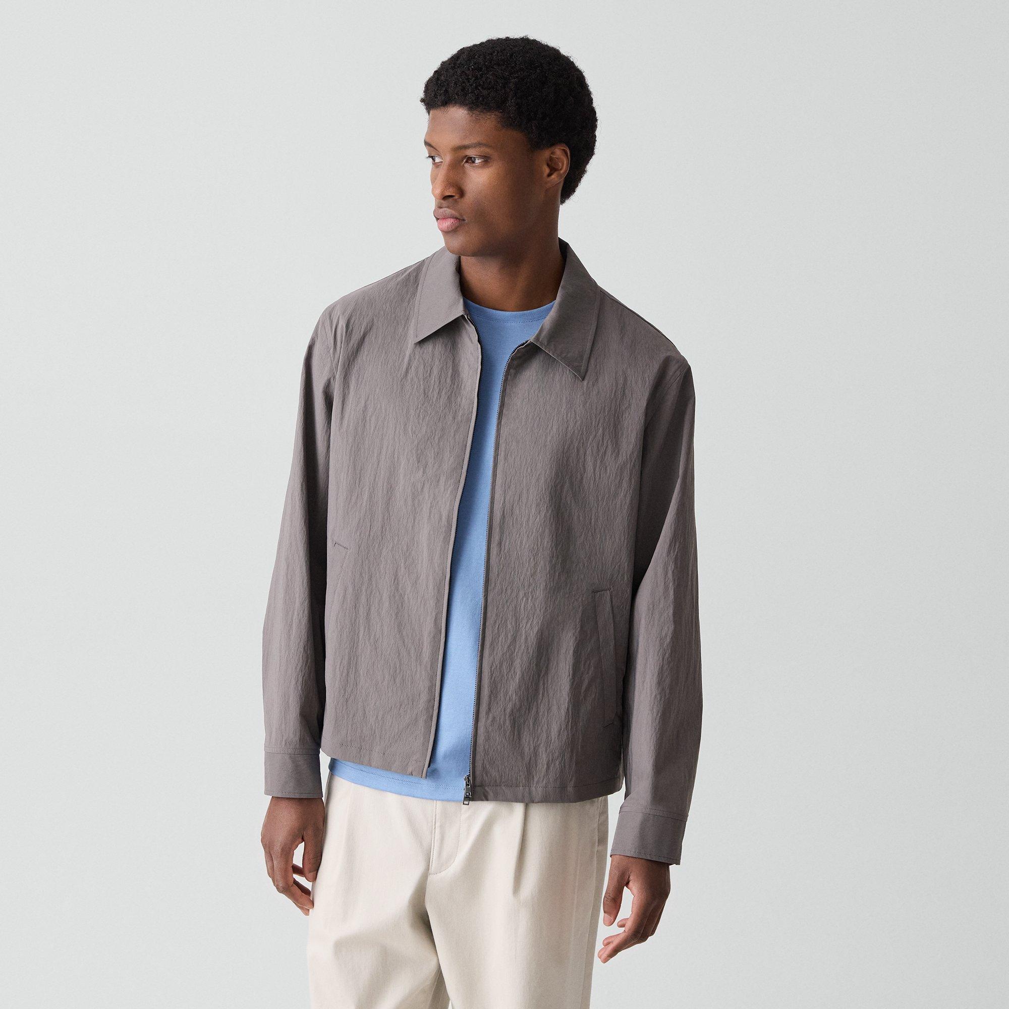City Zip Jacket in Textured Nylon
