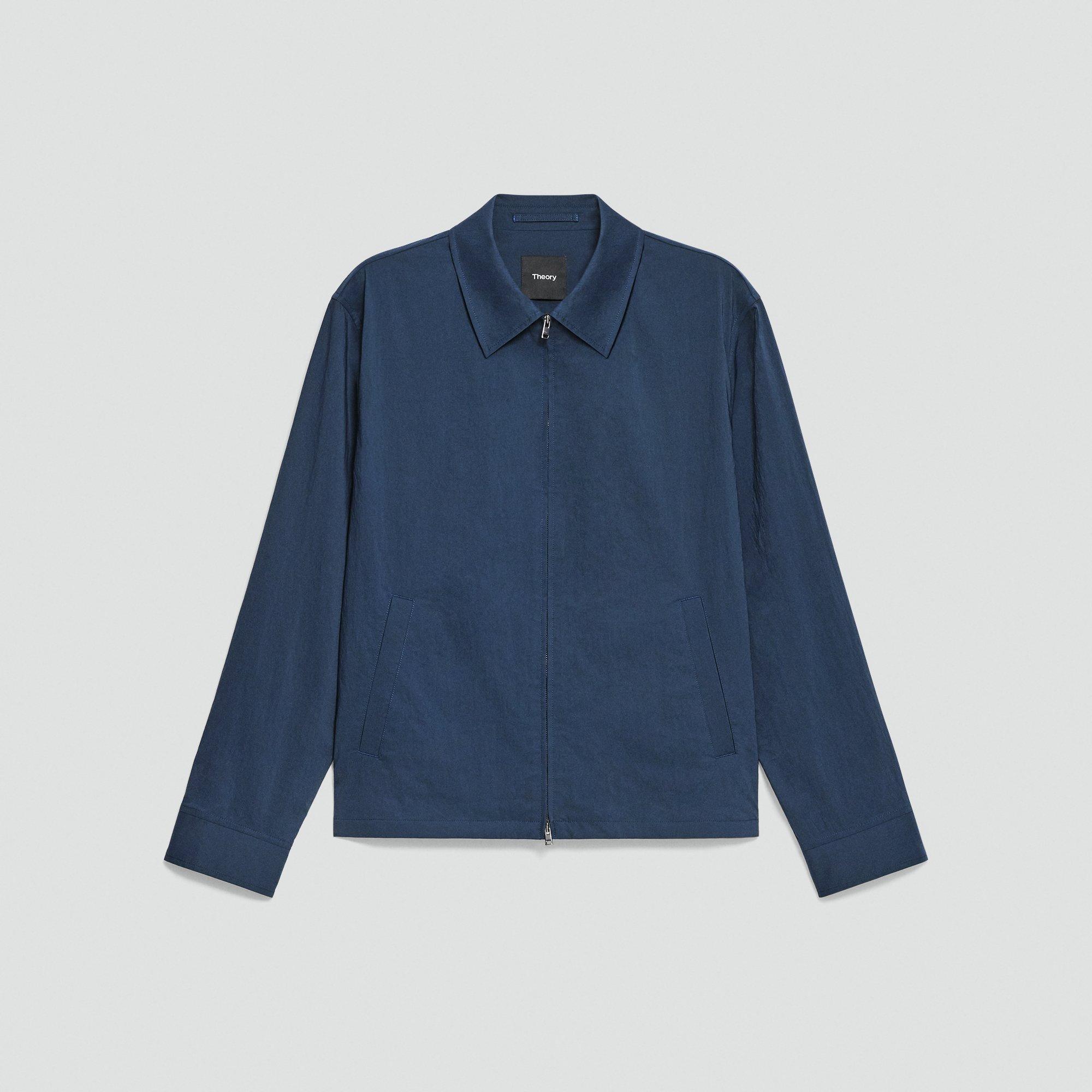 City Zip Jacket in Textured Nylon