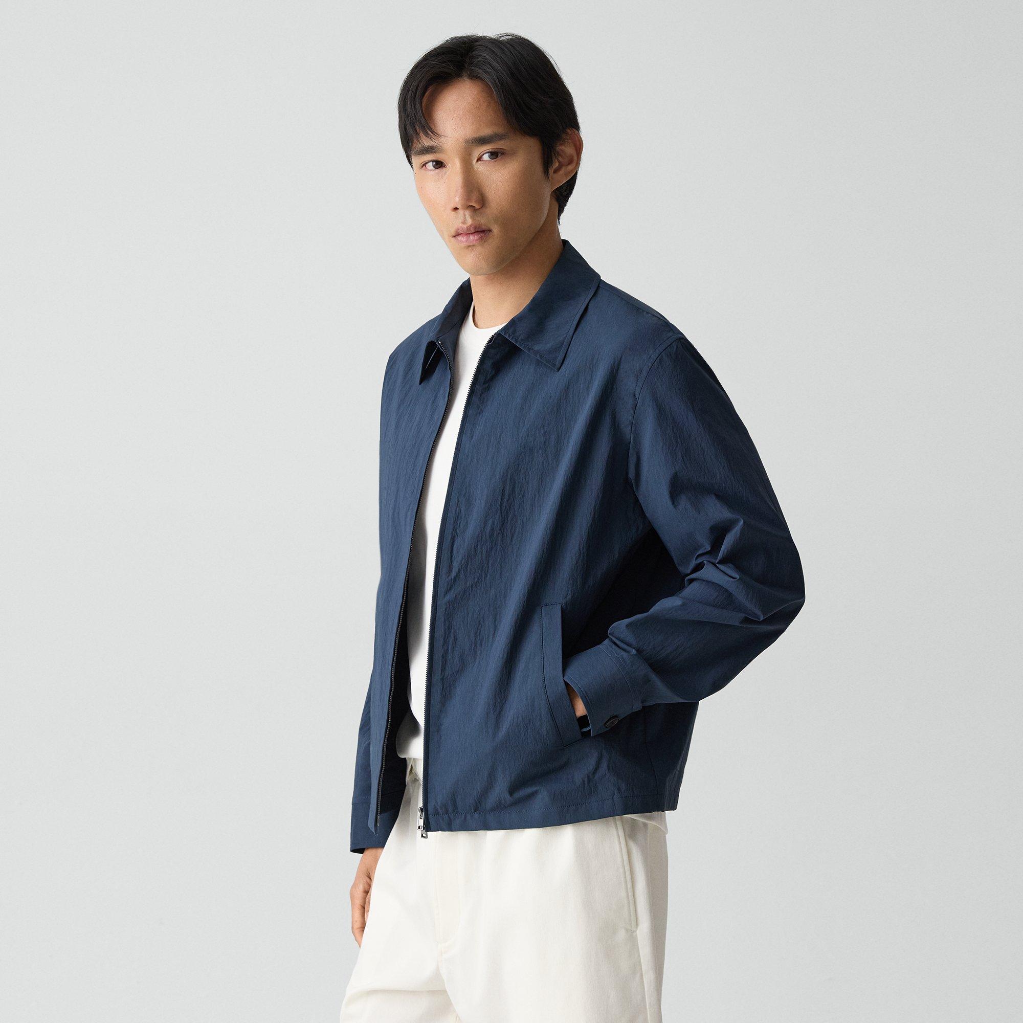 City Zip Jacket in Textured Nylon