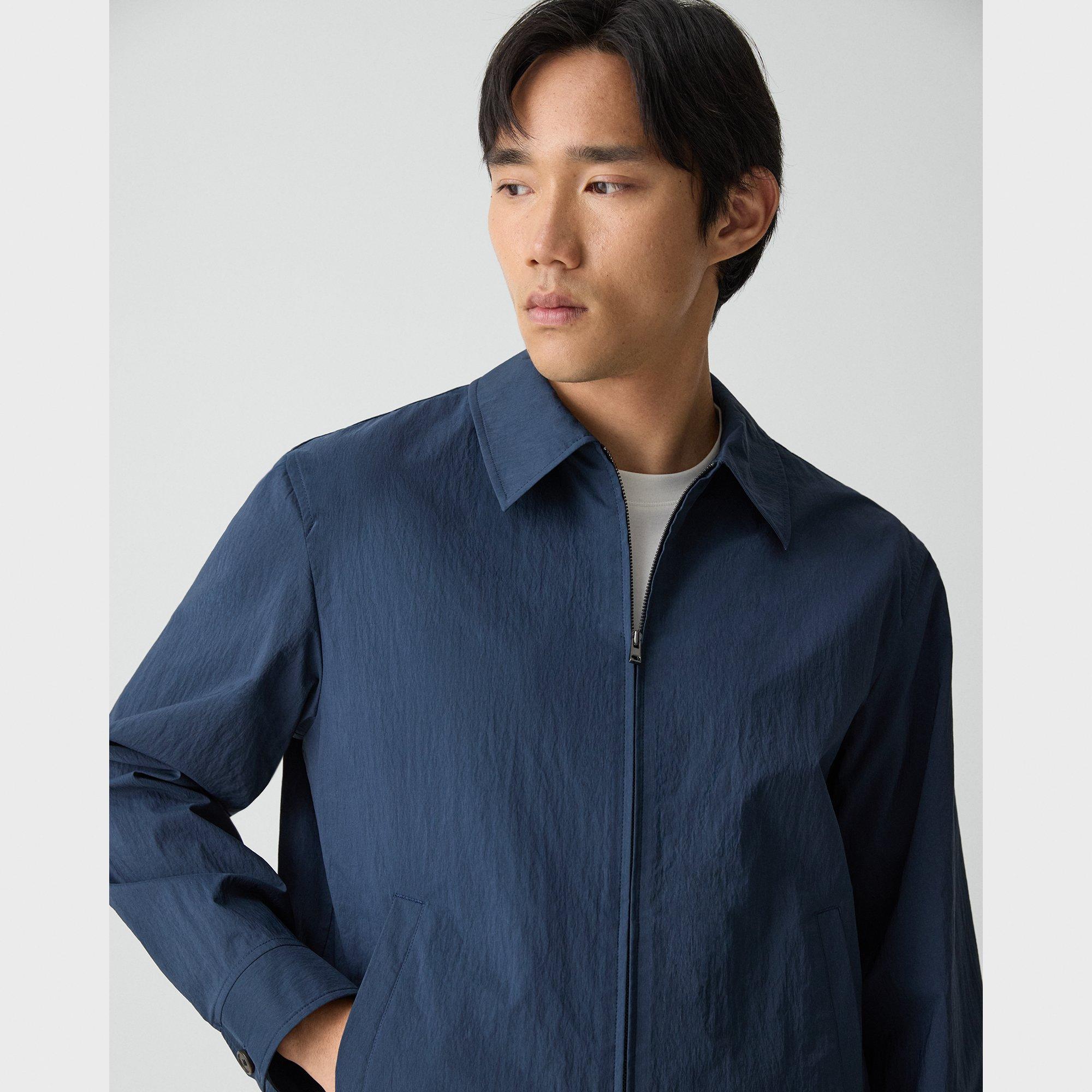 City Zip Jacket in Textured Nylon