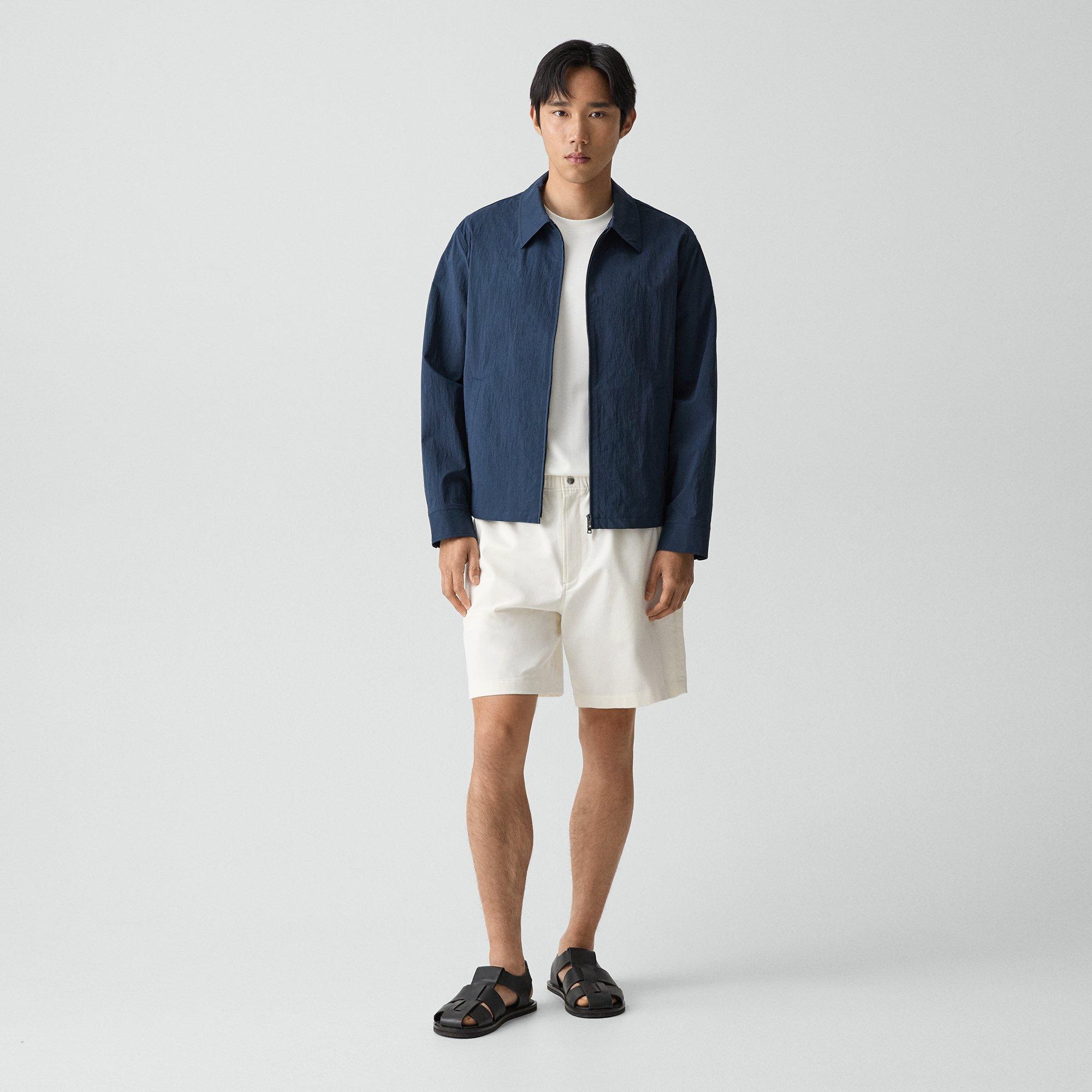 City Zip Jacket in Textured Nylon