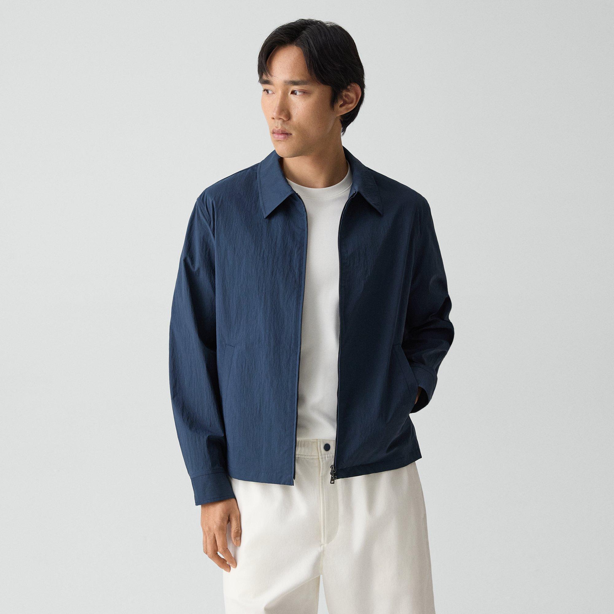 City Zip Jacket in Textured Nylon