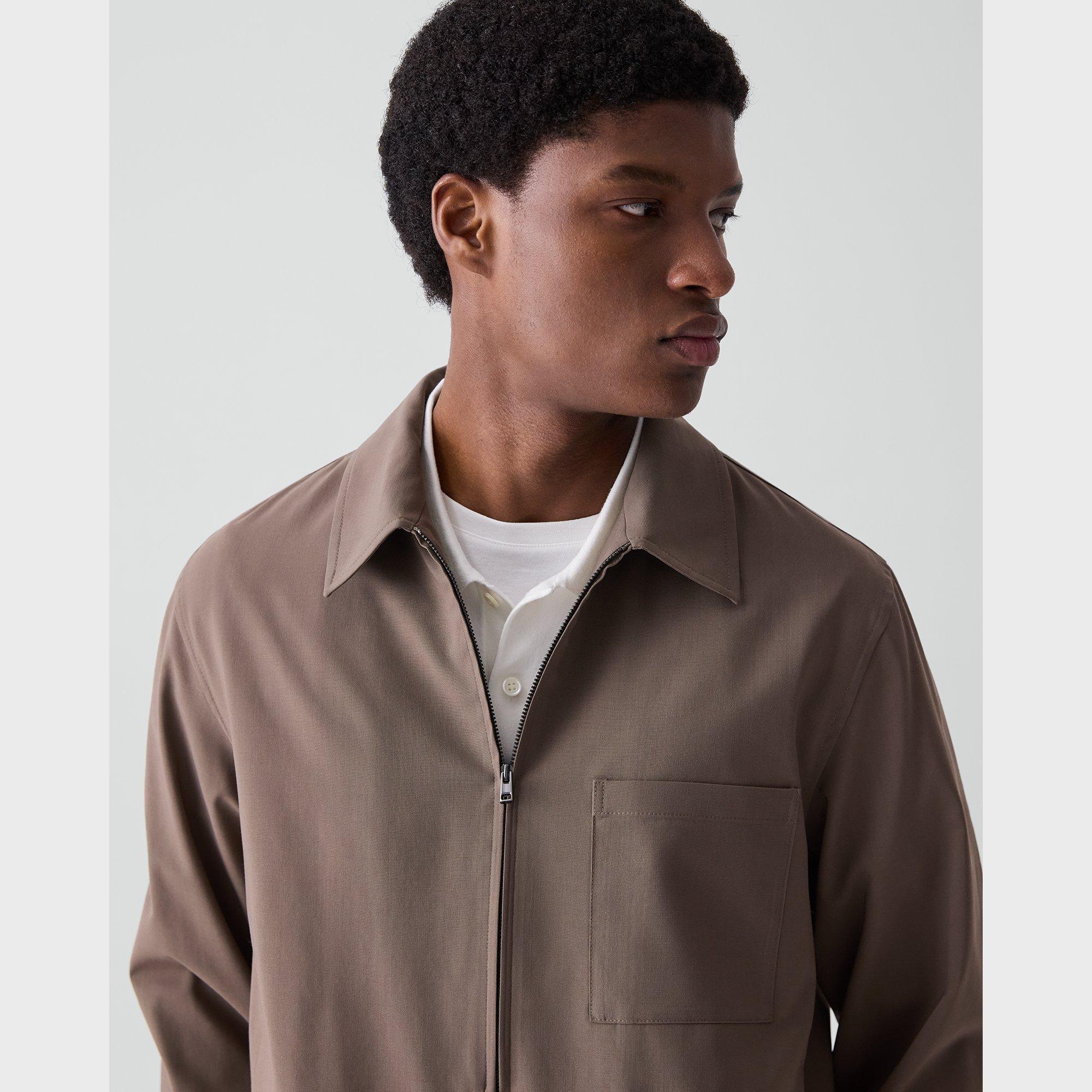 Zip Overshirt in Motion Wool