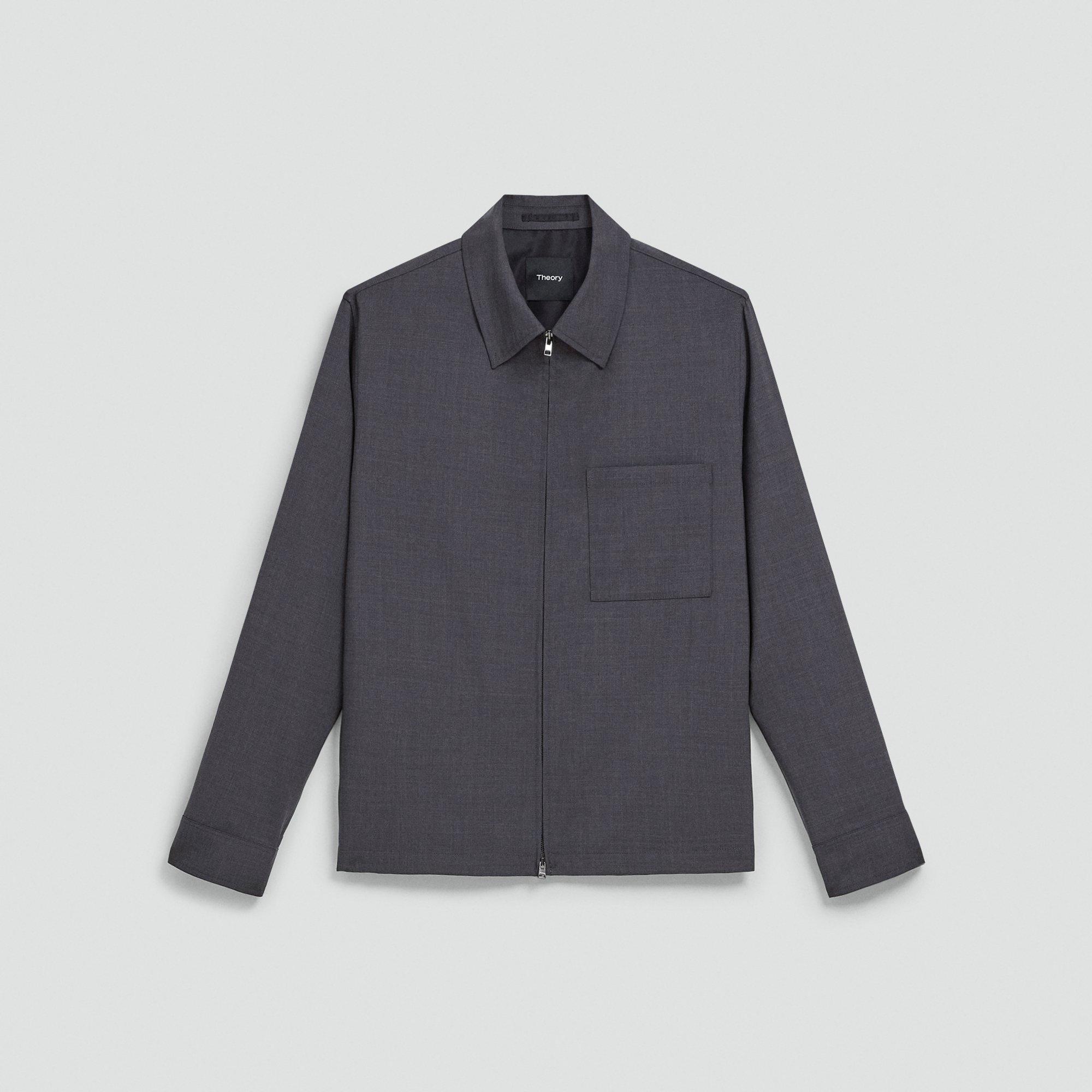 Zip Overshirt in Motion Wool
