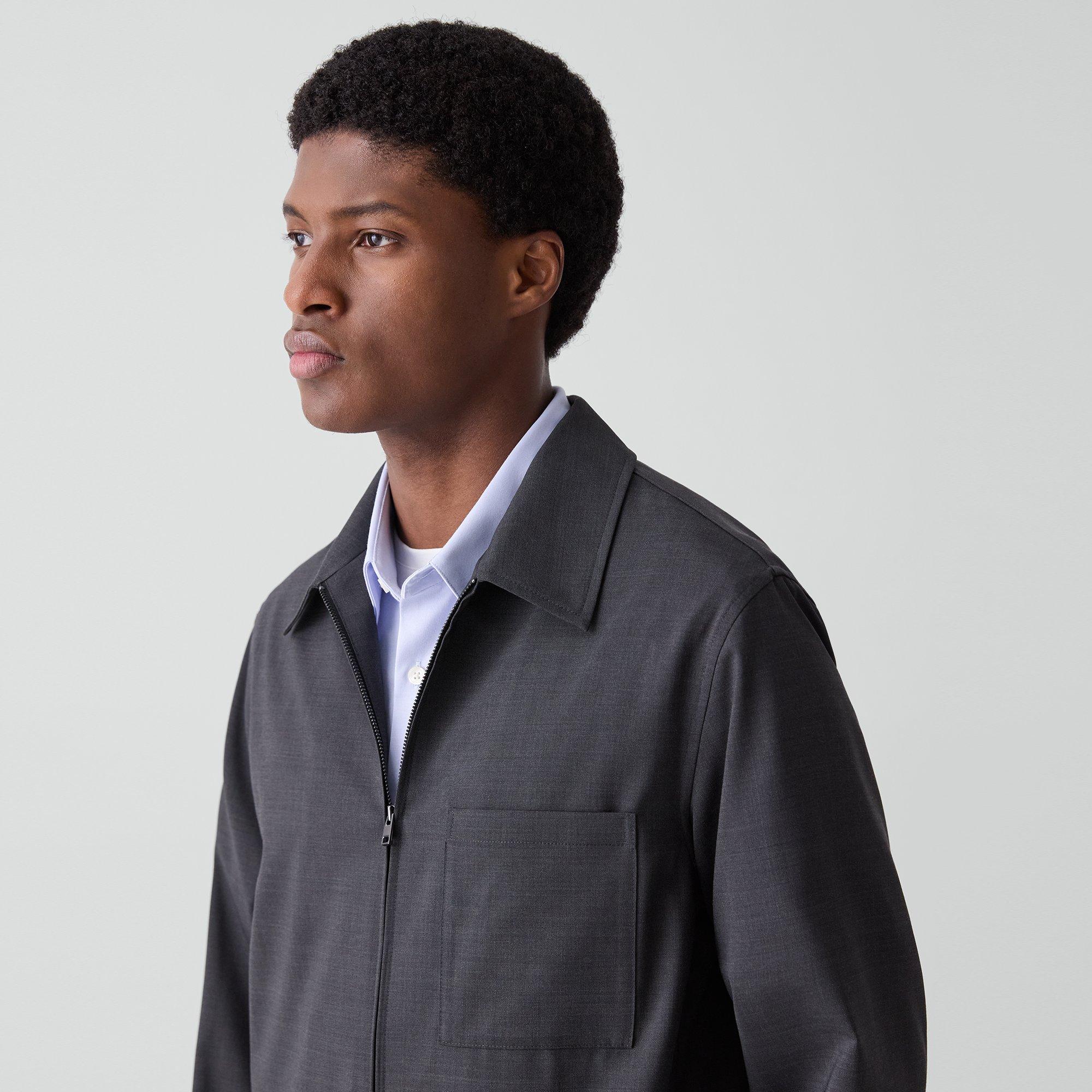 Zip Overshirt in Motion Wool