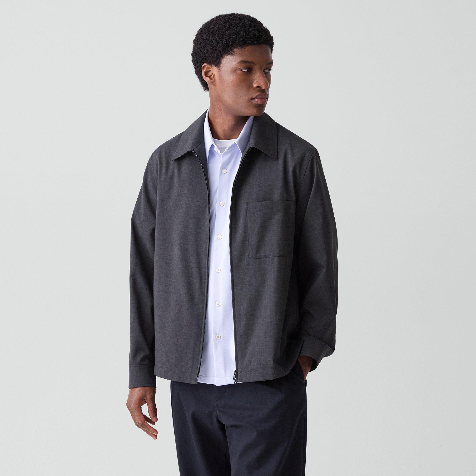 Zip Overshirt in Motion Wool
