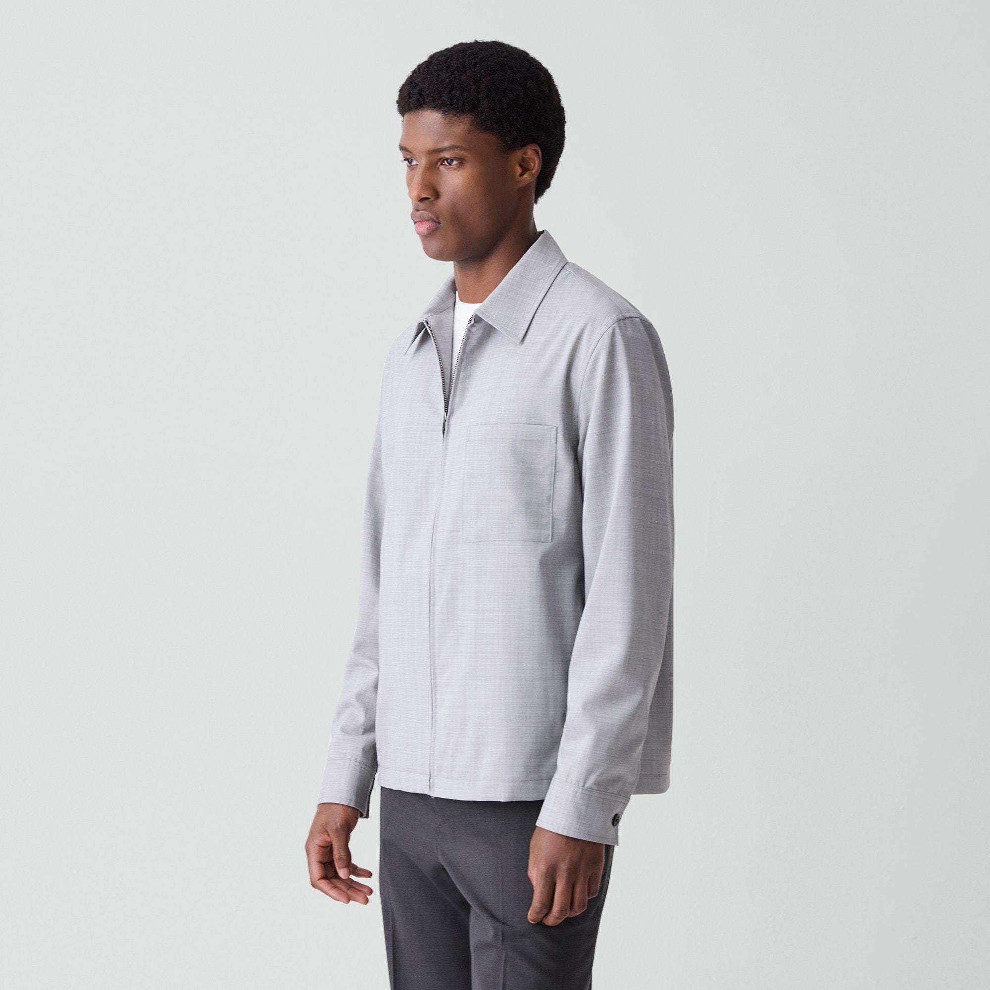 Zip Overshirt in Motion Wool