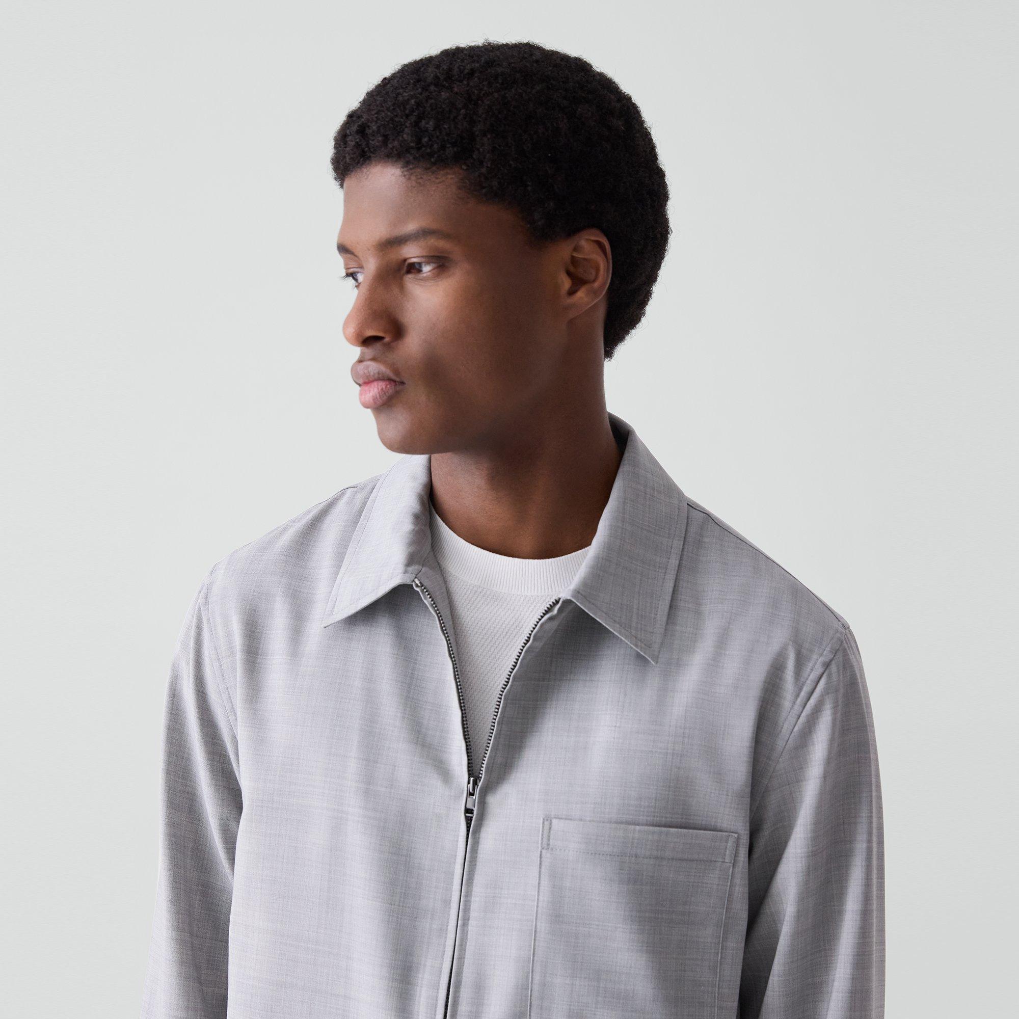 Zip Overshirt in Motion Wool