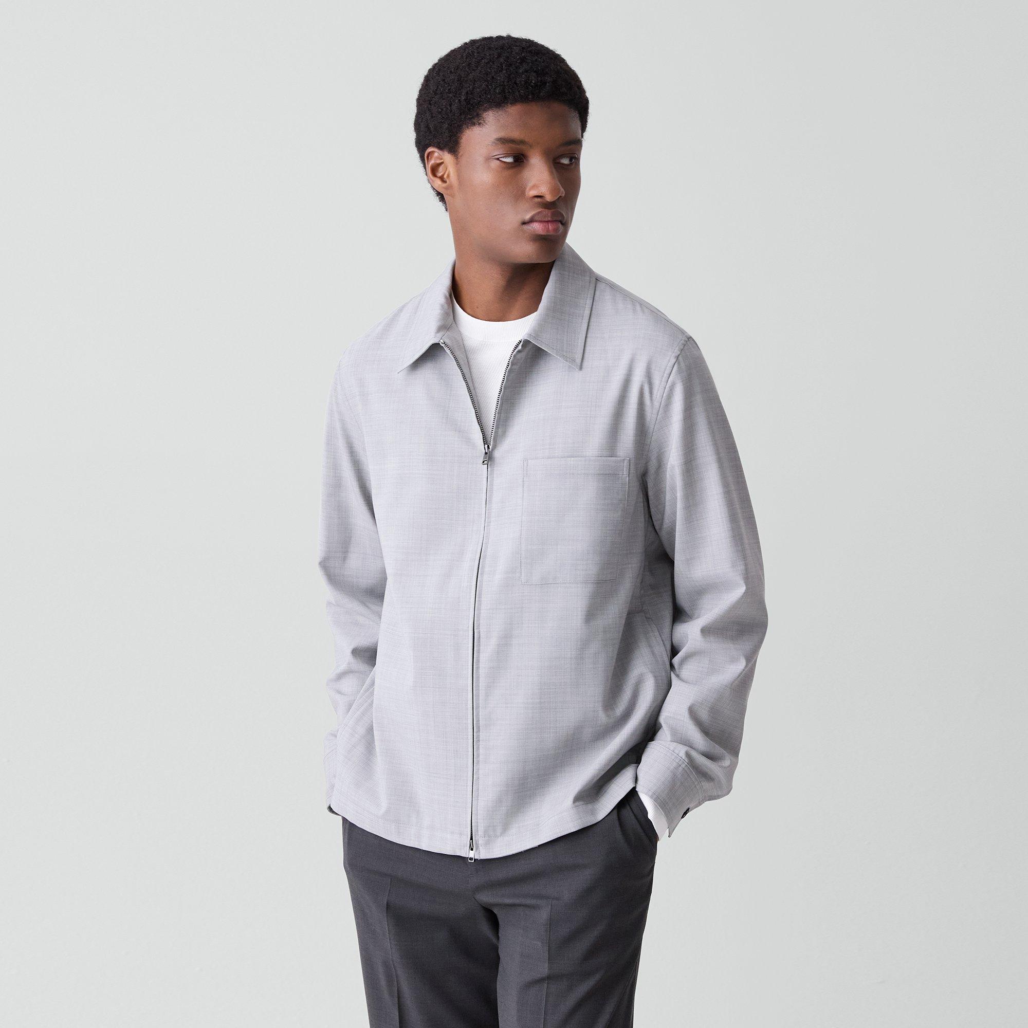 Zip Overshirt in Motion Wool
