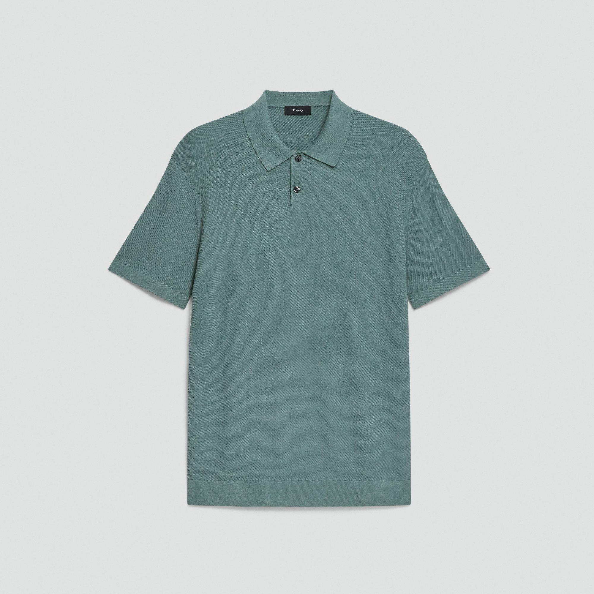 Goris Textured Polo Shirt in Light Bilen from Theory - $195