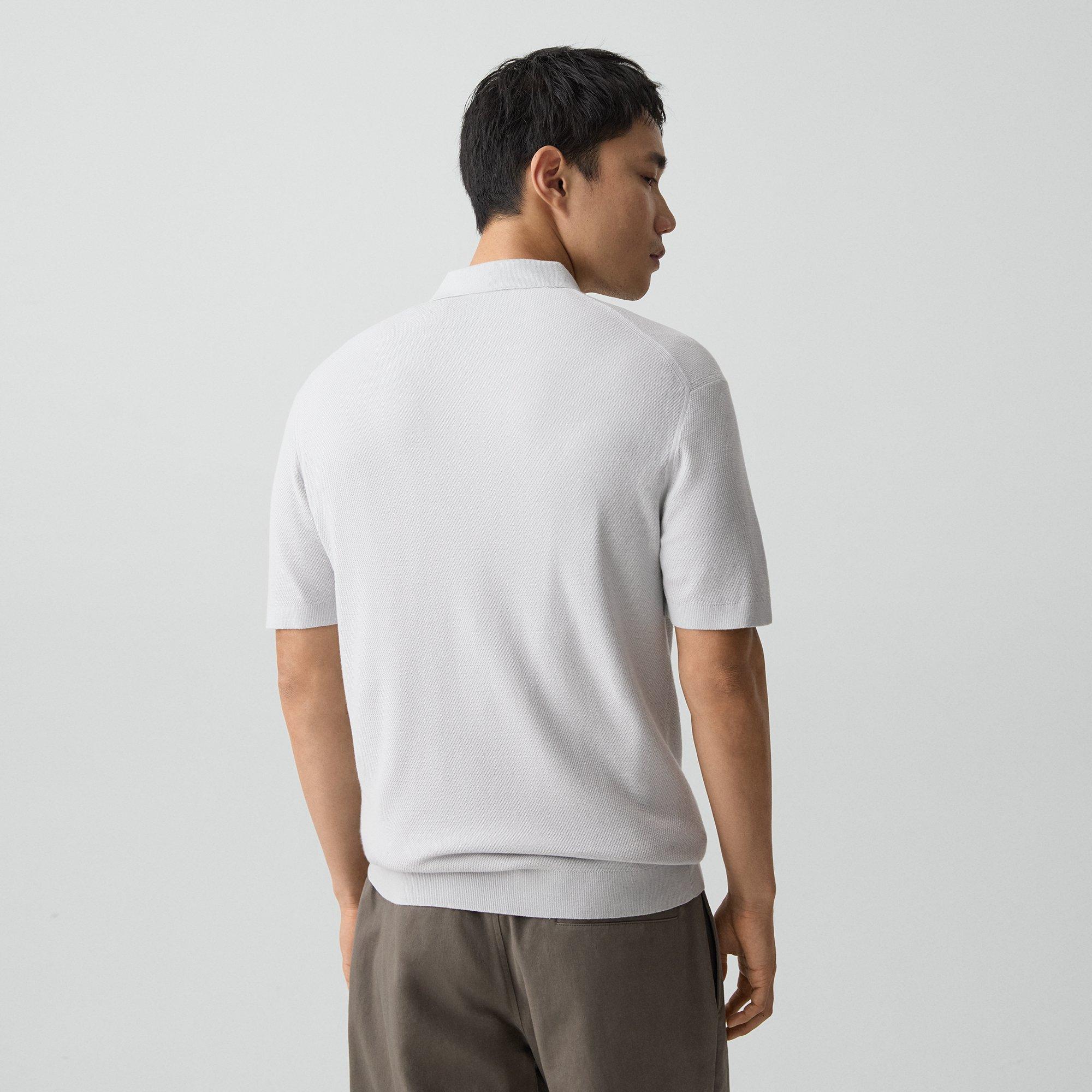 Goris Textured Polo Shirt in Light Bilen