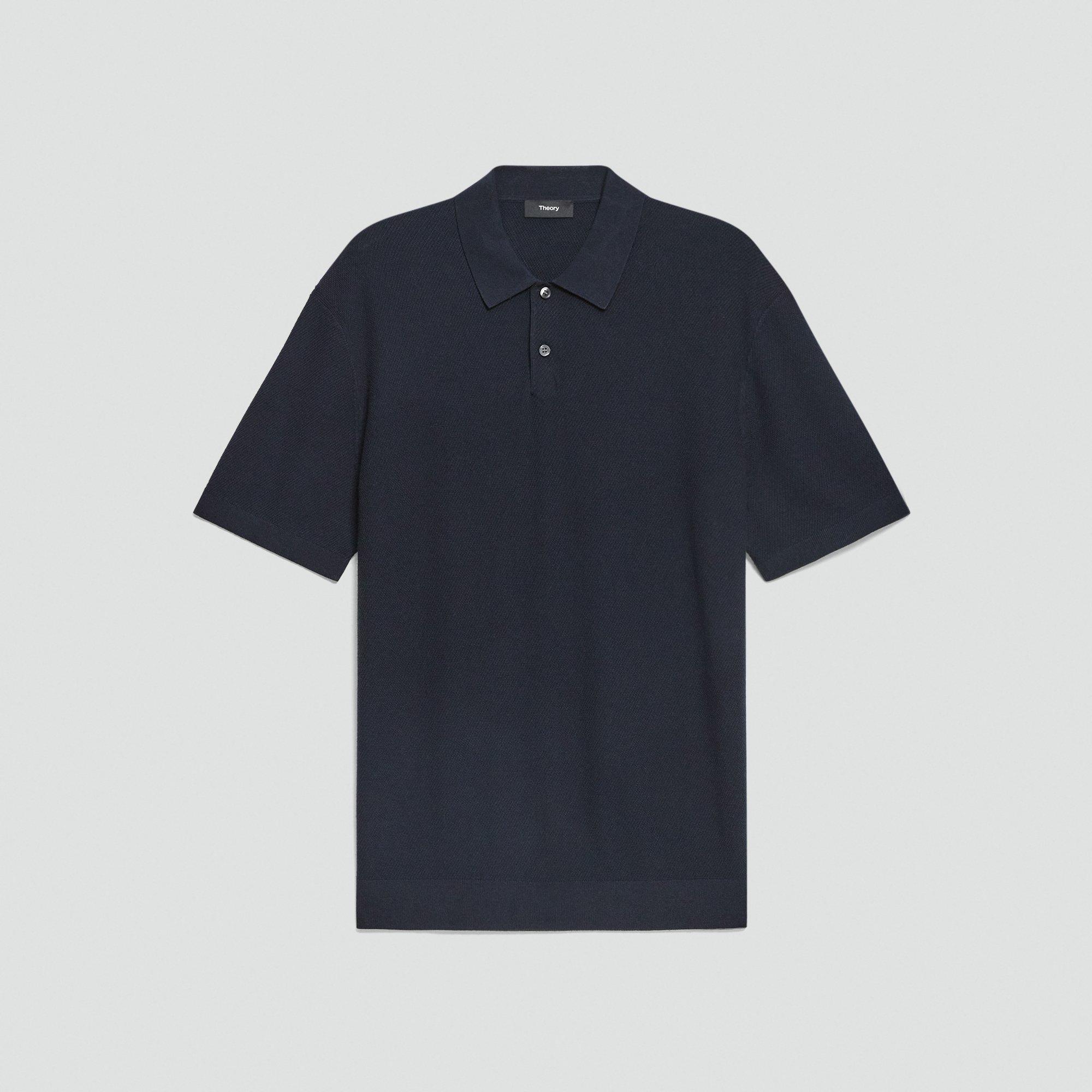 Goris Textured Polo Shirt in Light Bilen