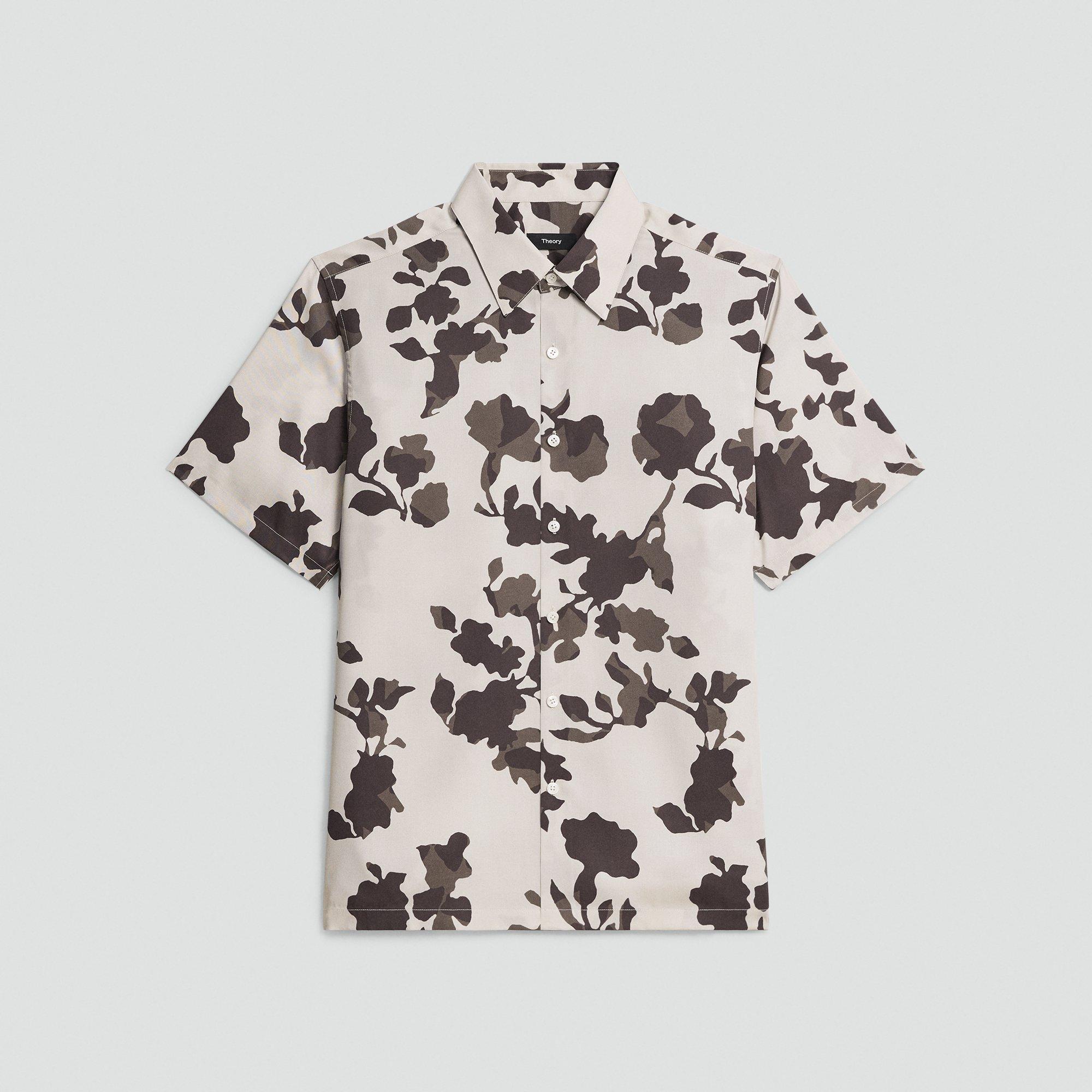 Irving Short-Sleeve Shirt in Floral Lyocell from Theory - $146.25