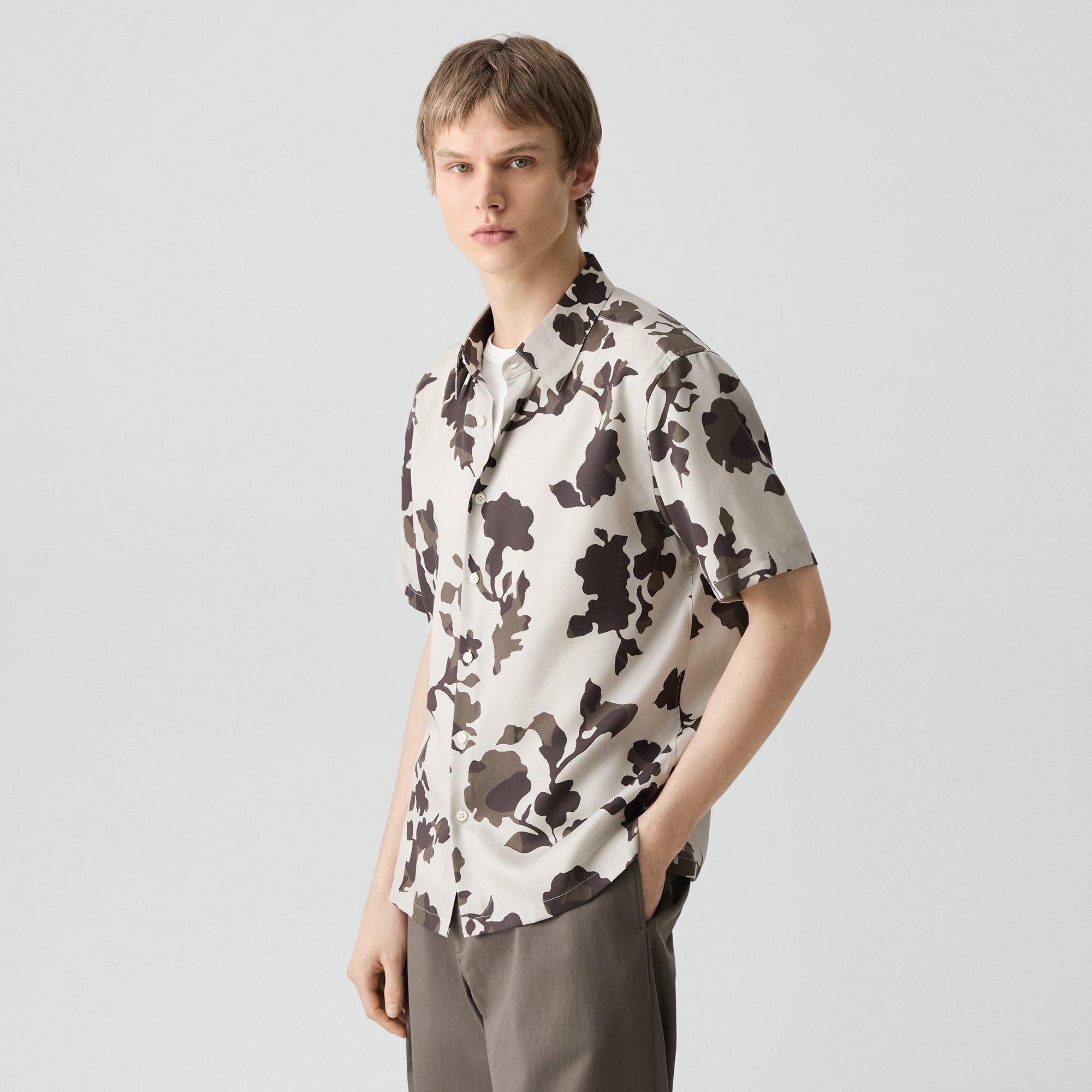 Irving Short-Sleeve Shirt in Floral Lyocell