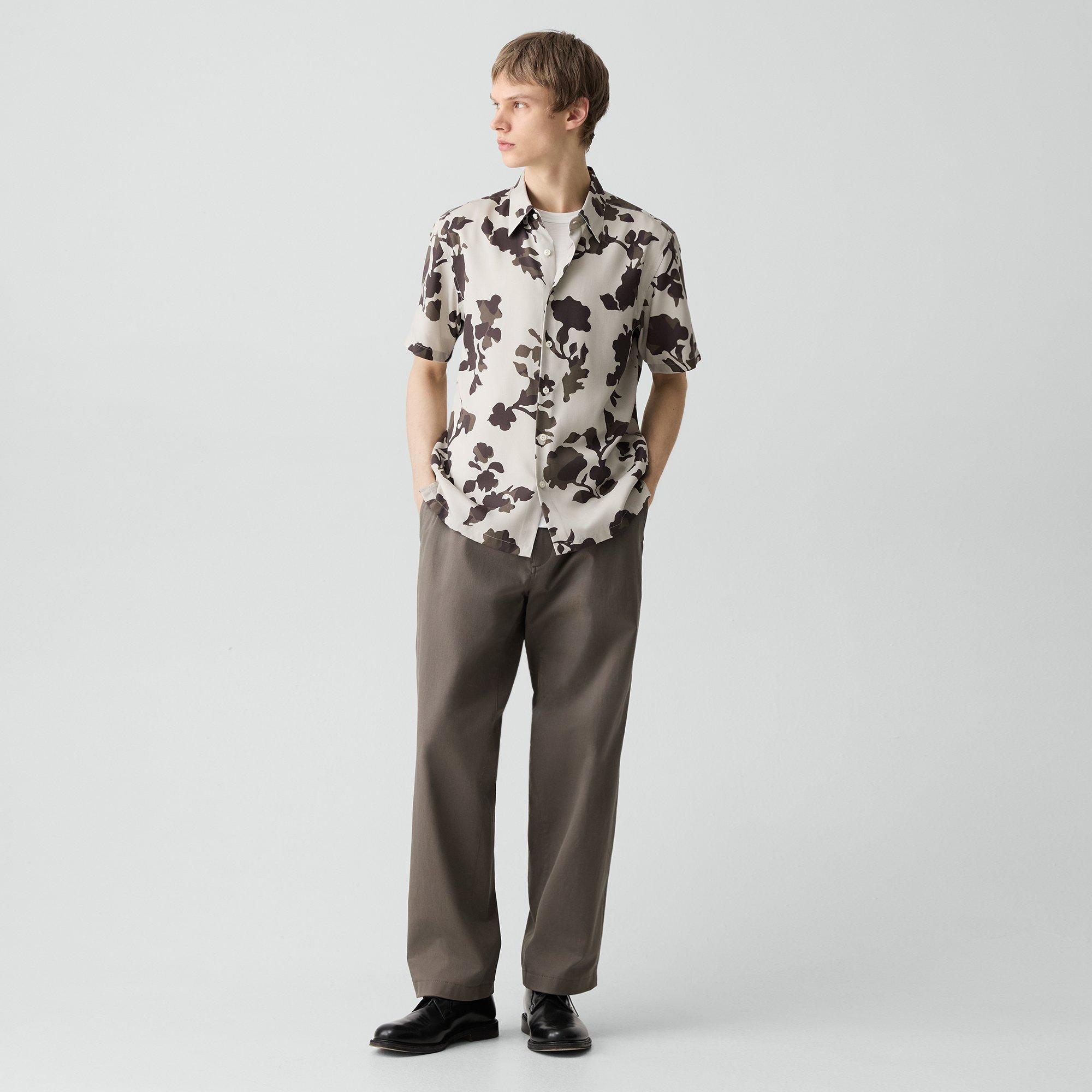 Irving Short-Sleeve Shirt in Floral Lyocell
