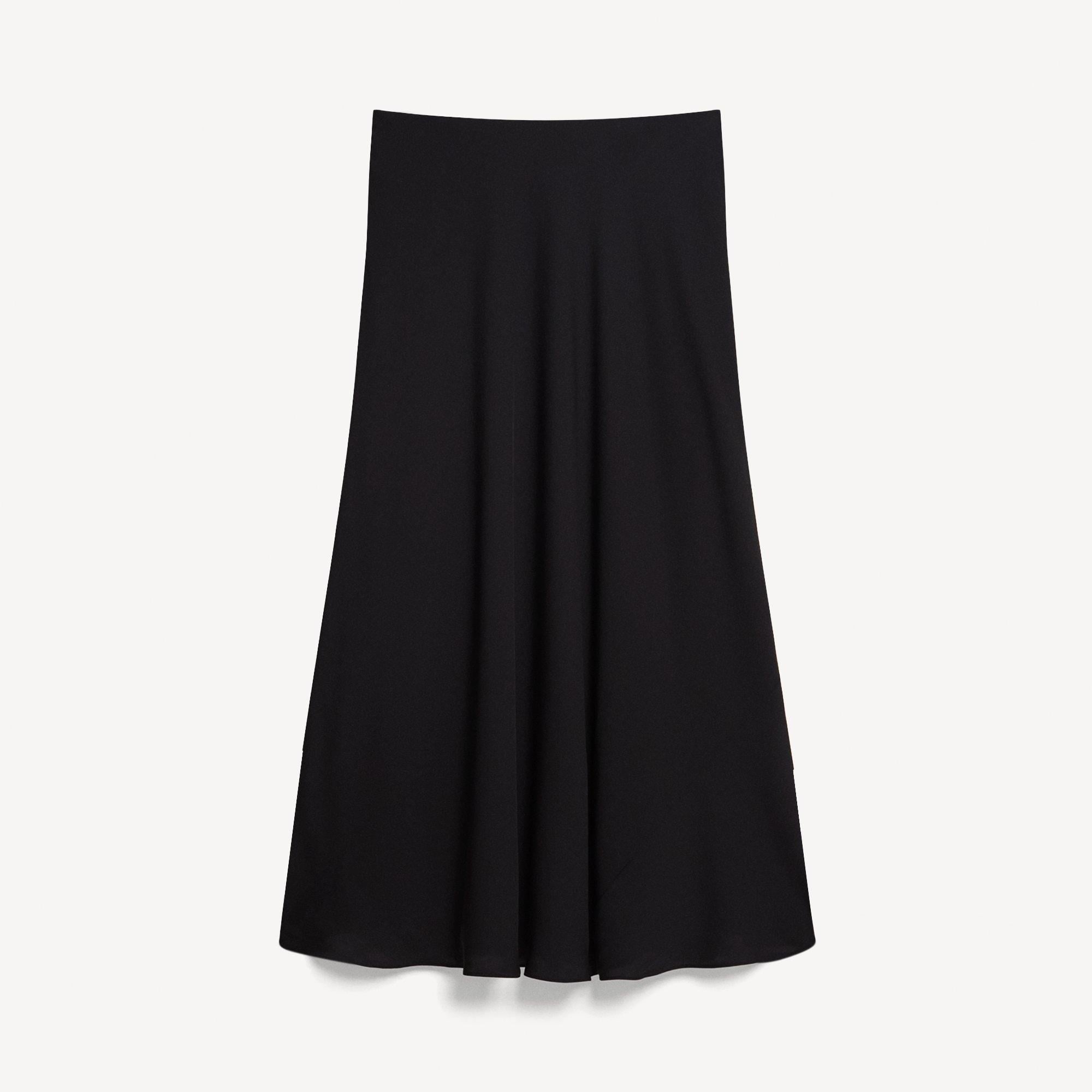 Fluid Pull-On Skirt in Silk Georgette