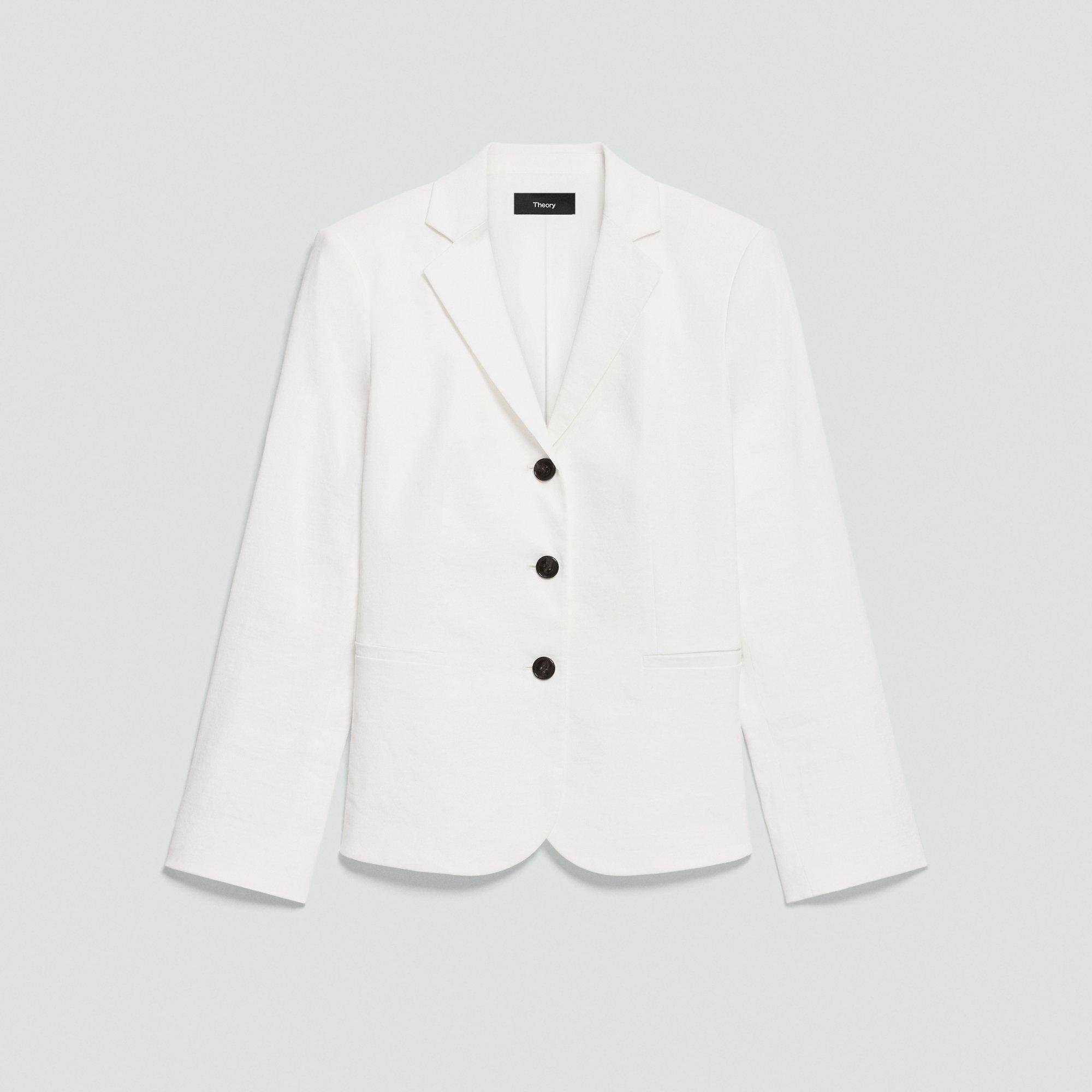 Shrunken Three-Button Blazer in Good Linen