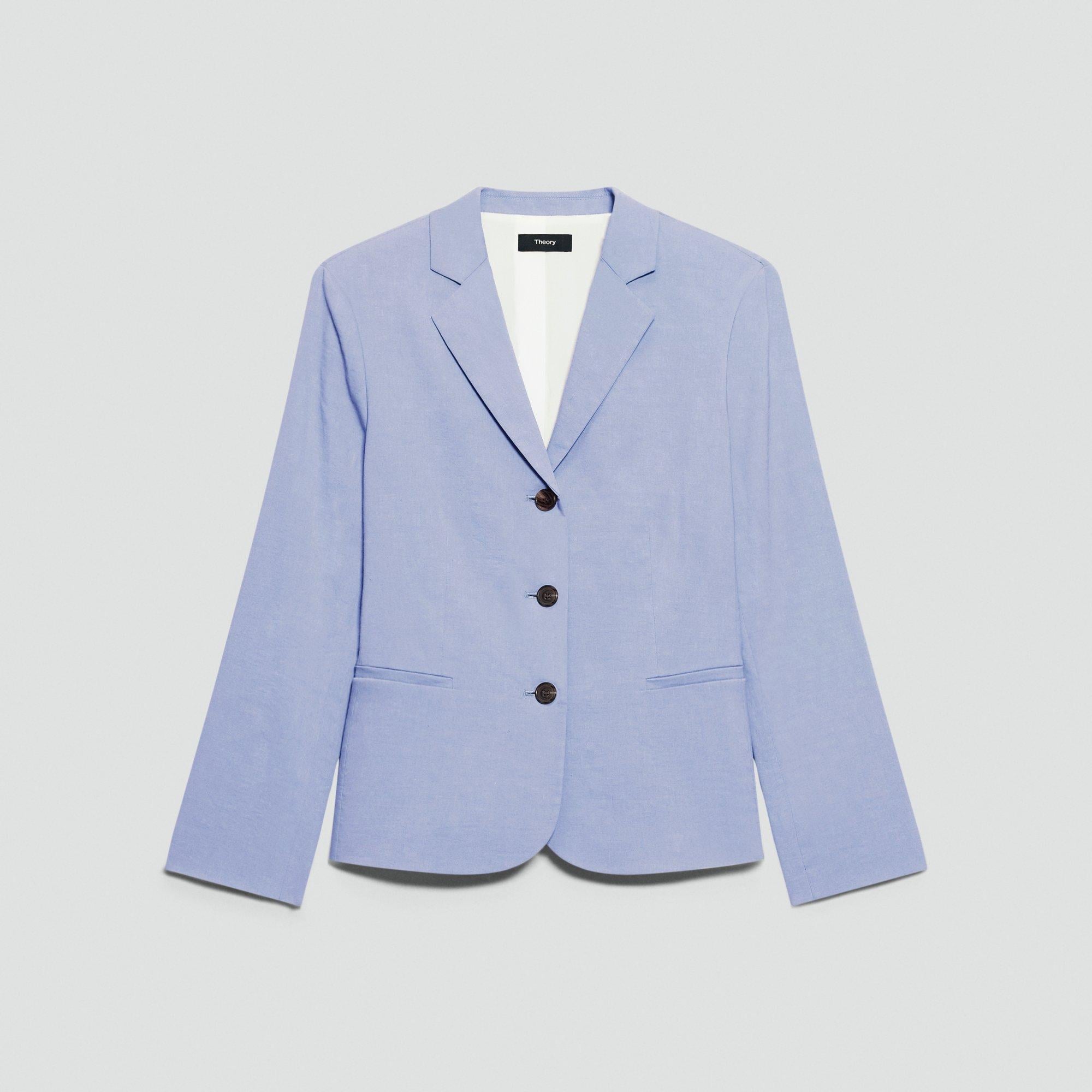 Shrunken Three-Button Blazer in Good Linen