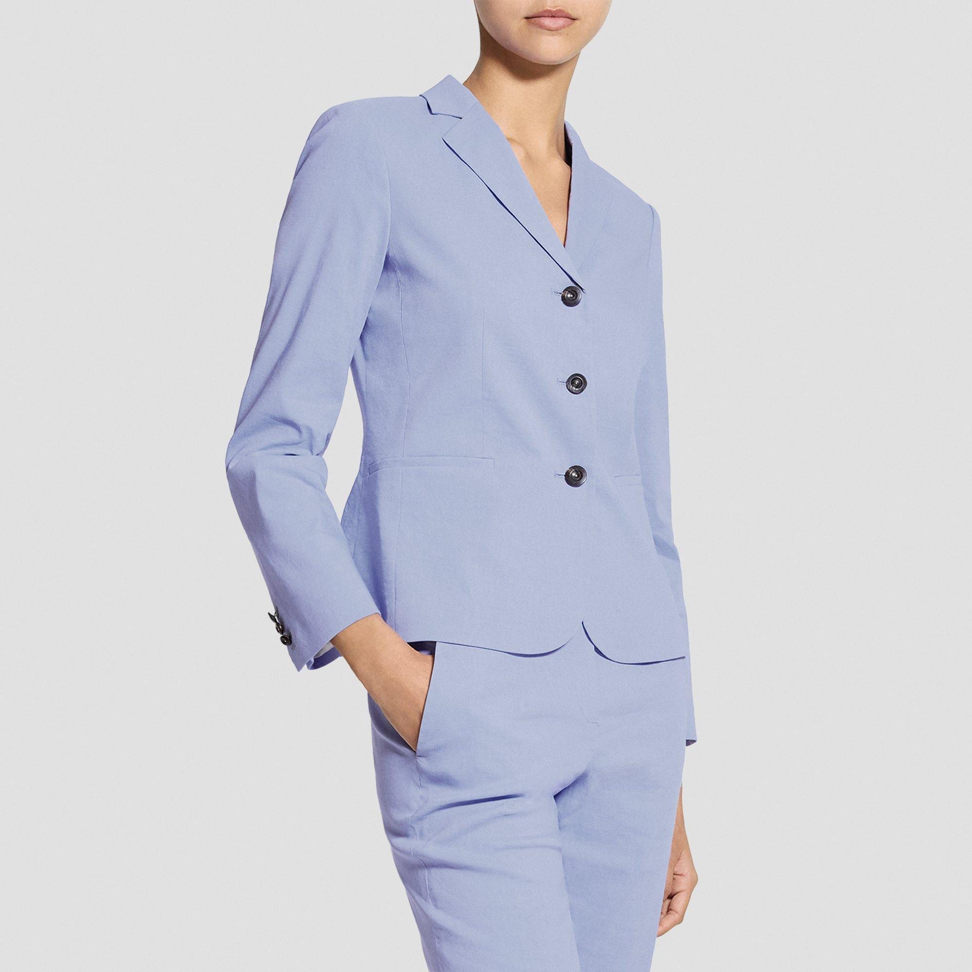 Shrunken Three-Button Blazer in Good Linen