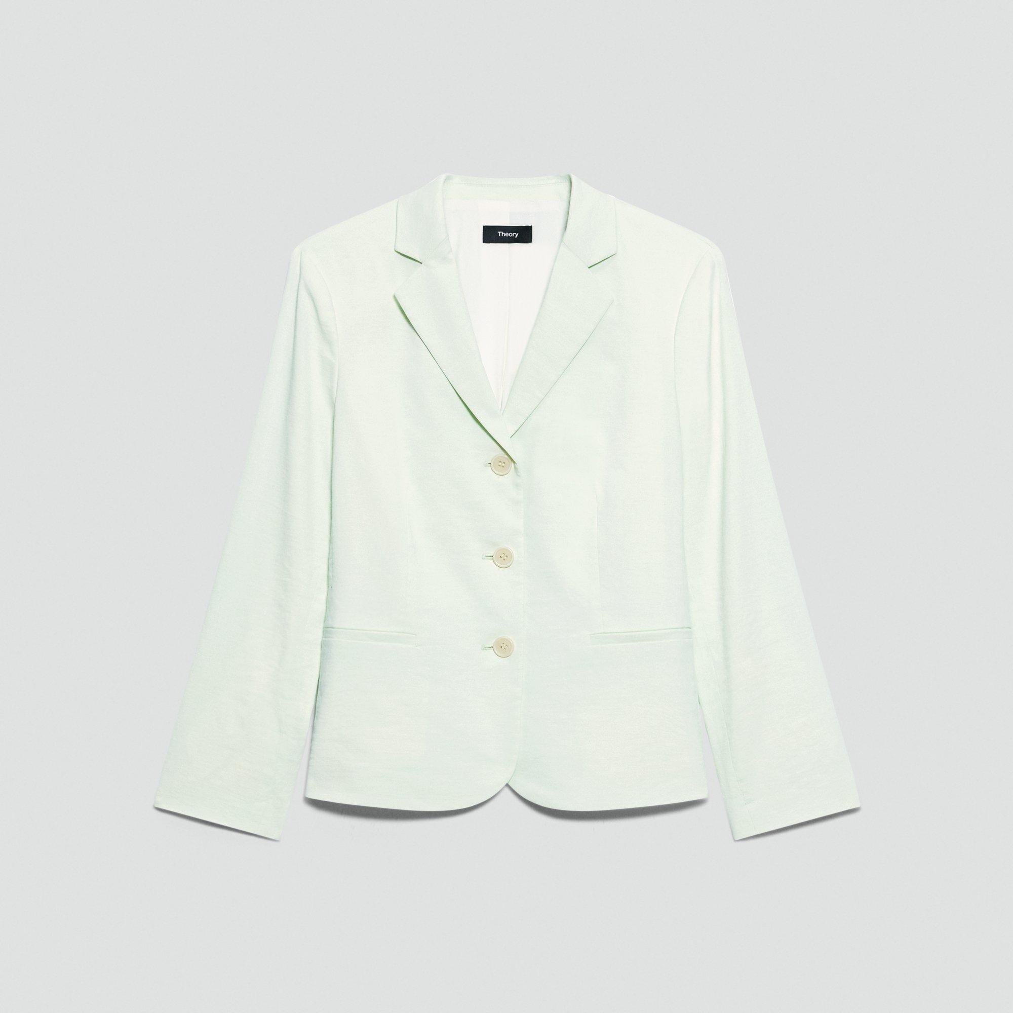 Shrunken Three-Button Blazer in Good Linen