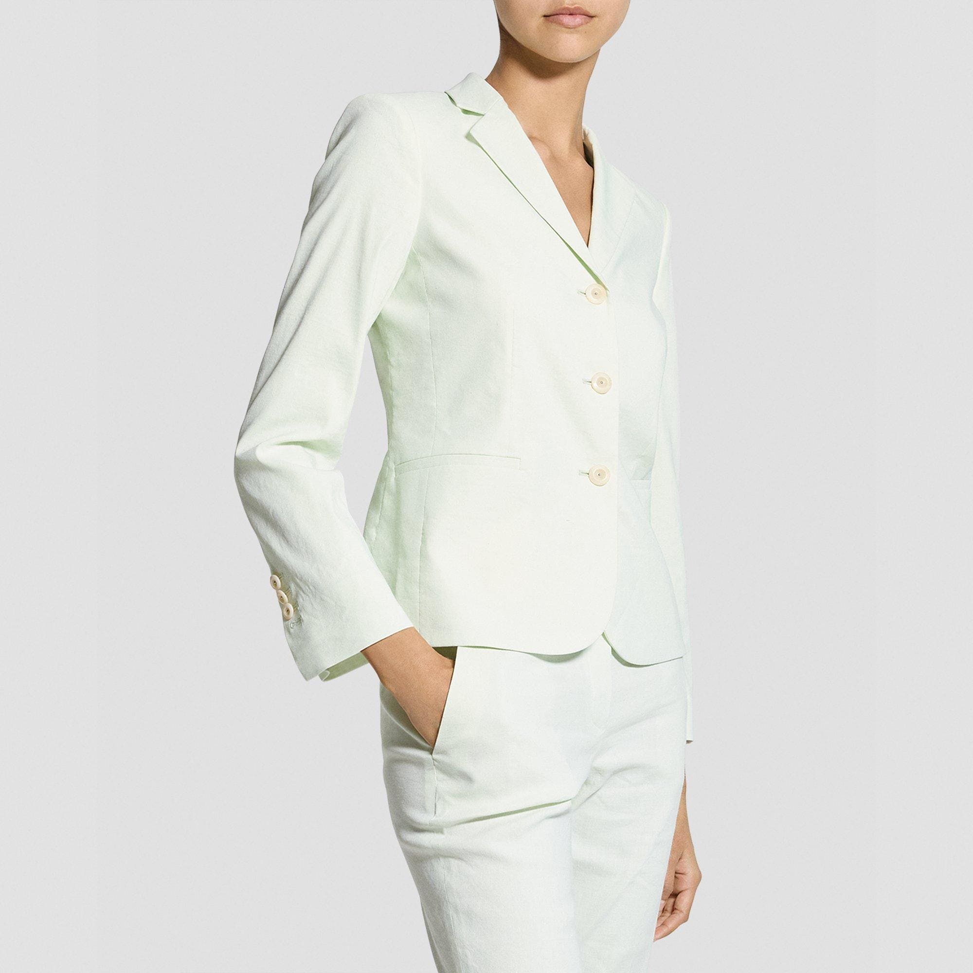 Shrunken Three-Button Blazer in Good Linen