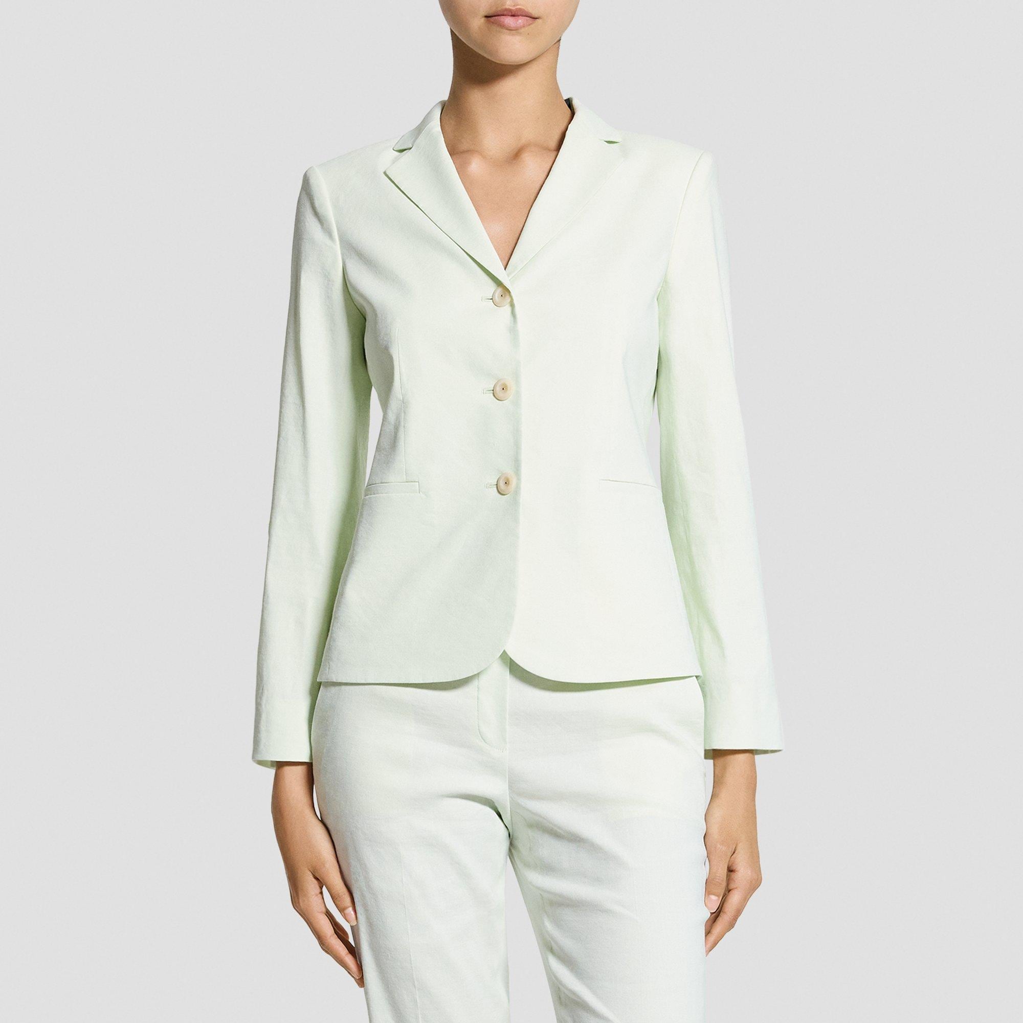 Shrunken Three-Button Blazer in Good Linen