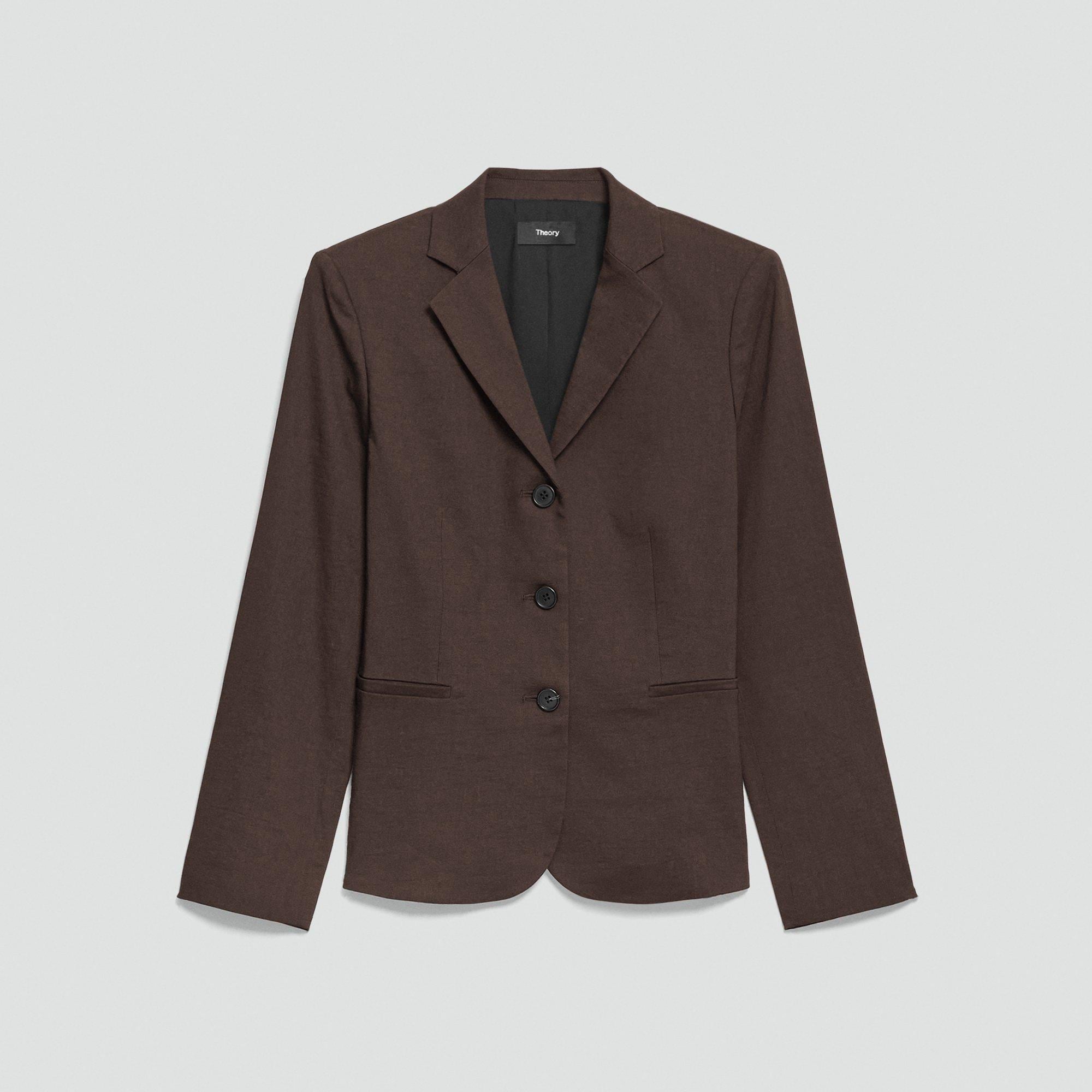 Shrunken Three-Button Blazer in Good Linen