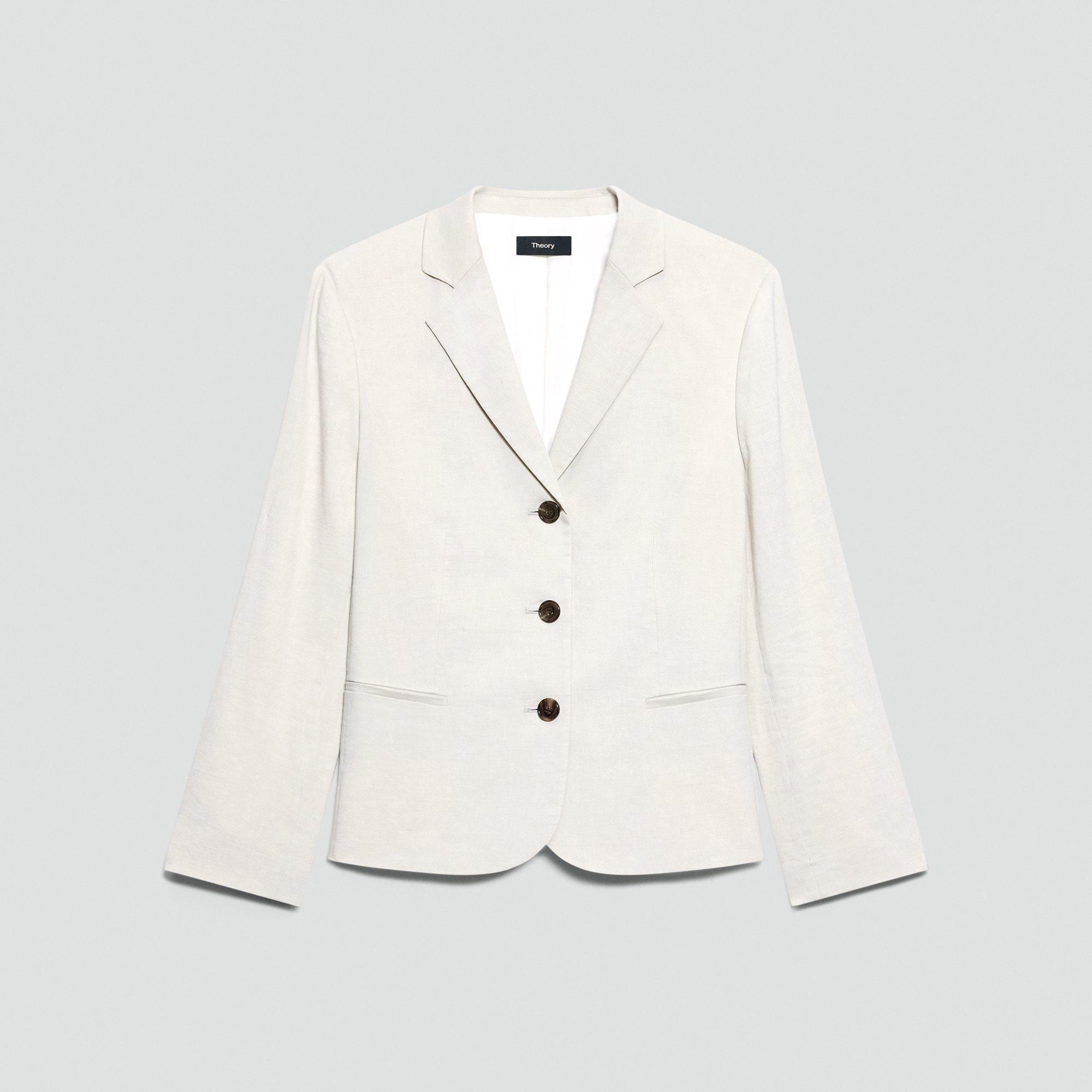 Shrunken Three-Button Blazer in Good Linen