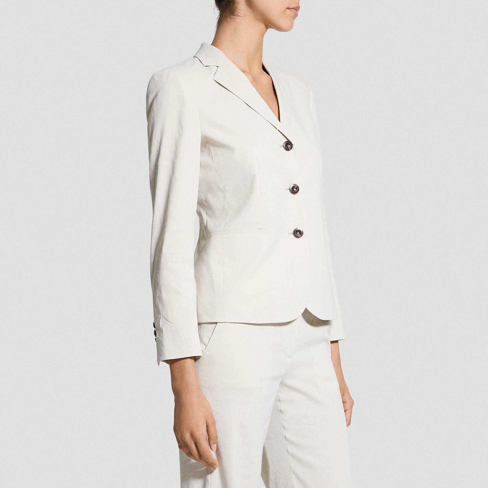 Shrunken Three-Button Blazer in Good Linen