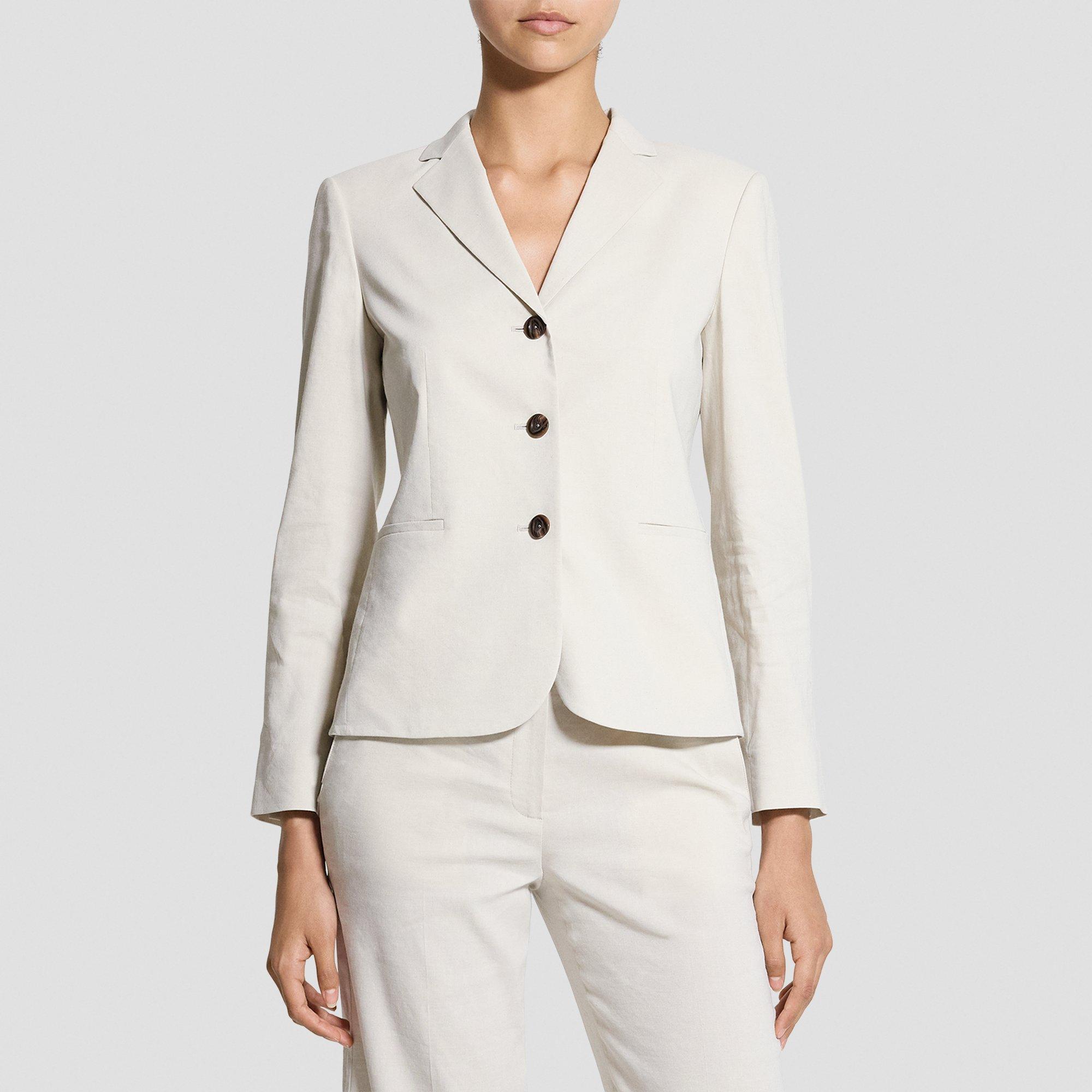 Shrunken Three-Button Blazer in Good Linen