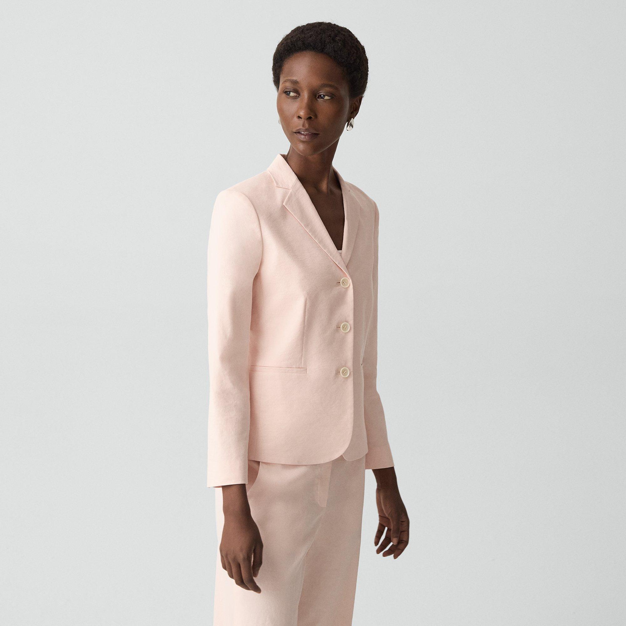 Shrunken Three-Button Blazer in Good Linen