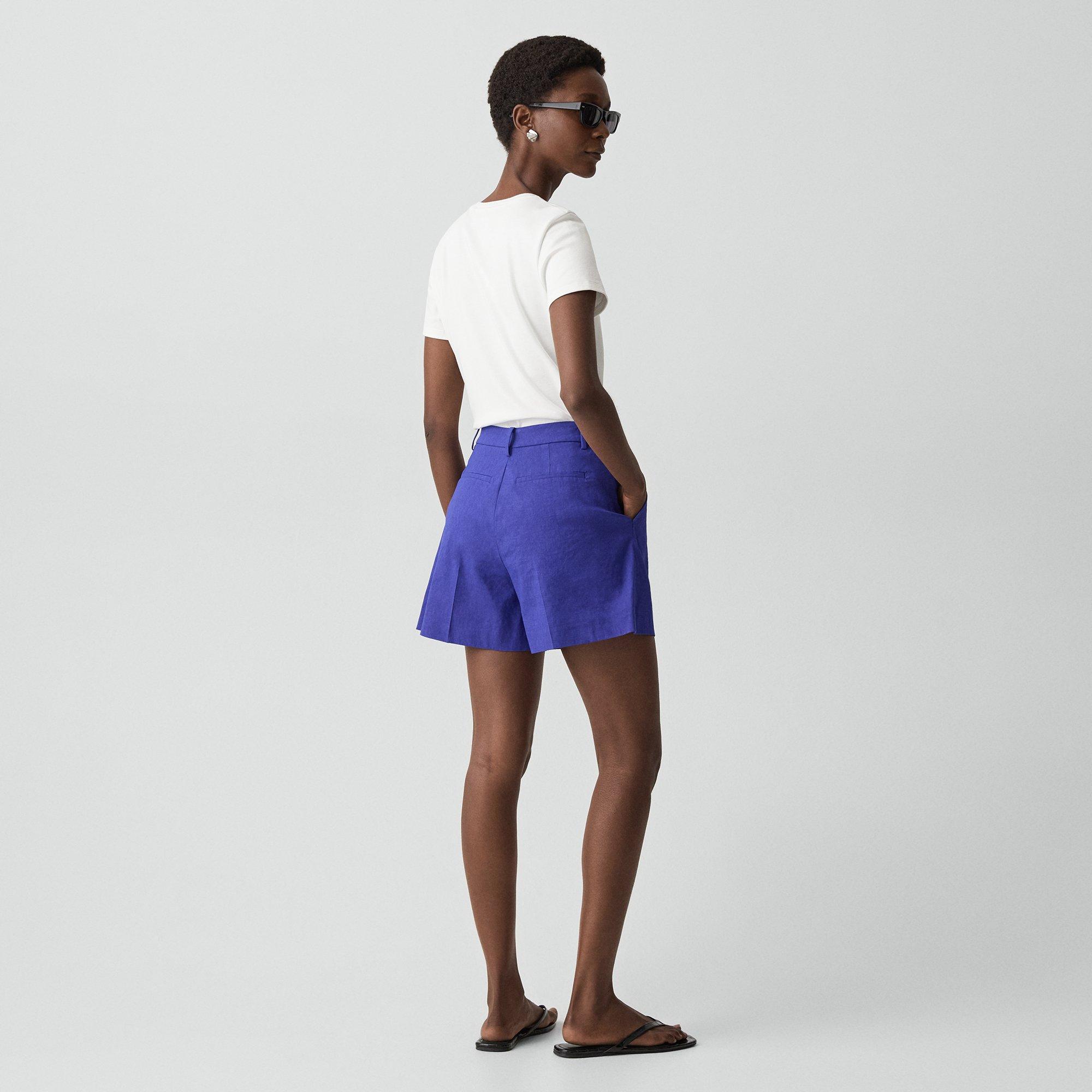 Fluid Pleat Short in Good Linen