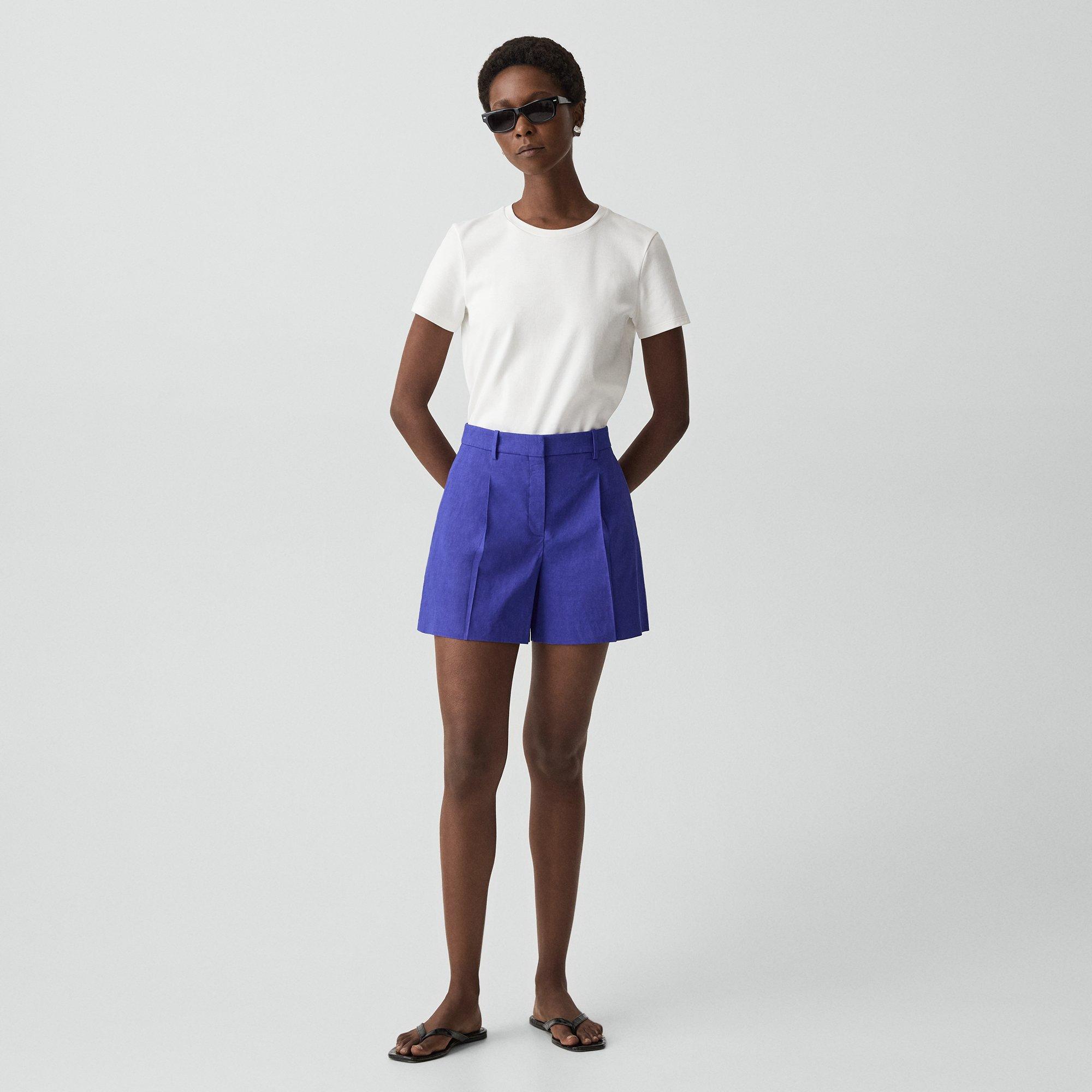 Fluid Pleat Short in Good Linen