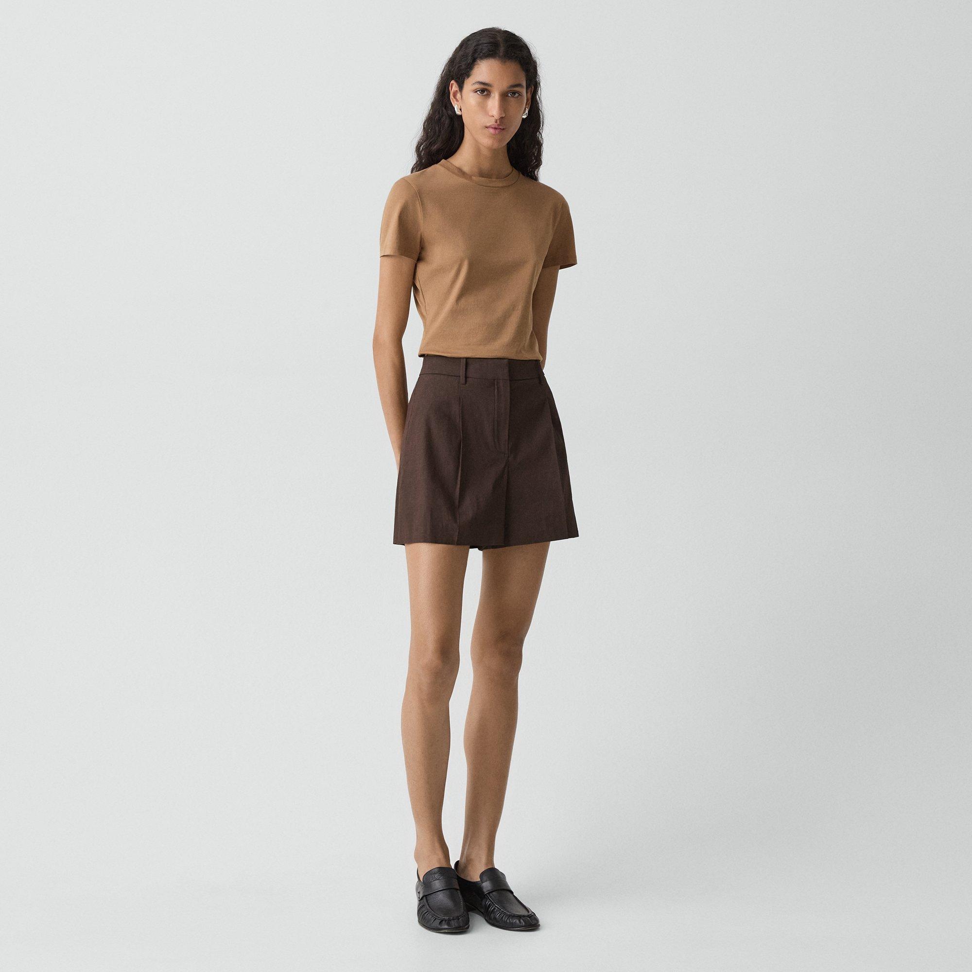 Fluid Pleat Short in Good Linen