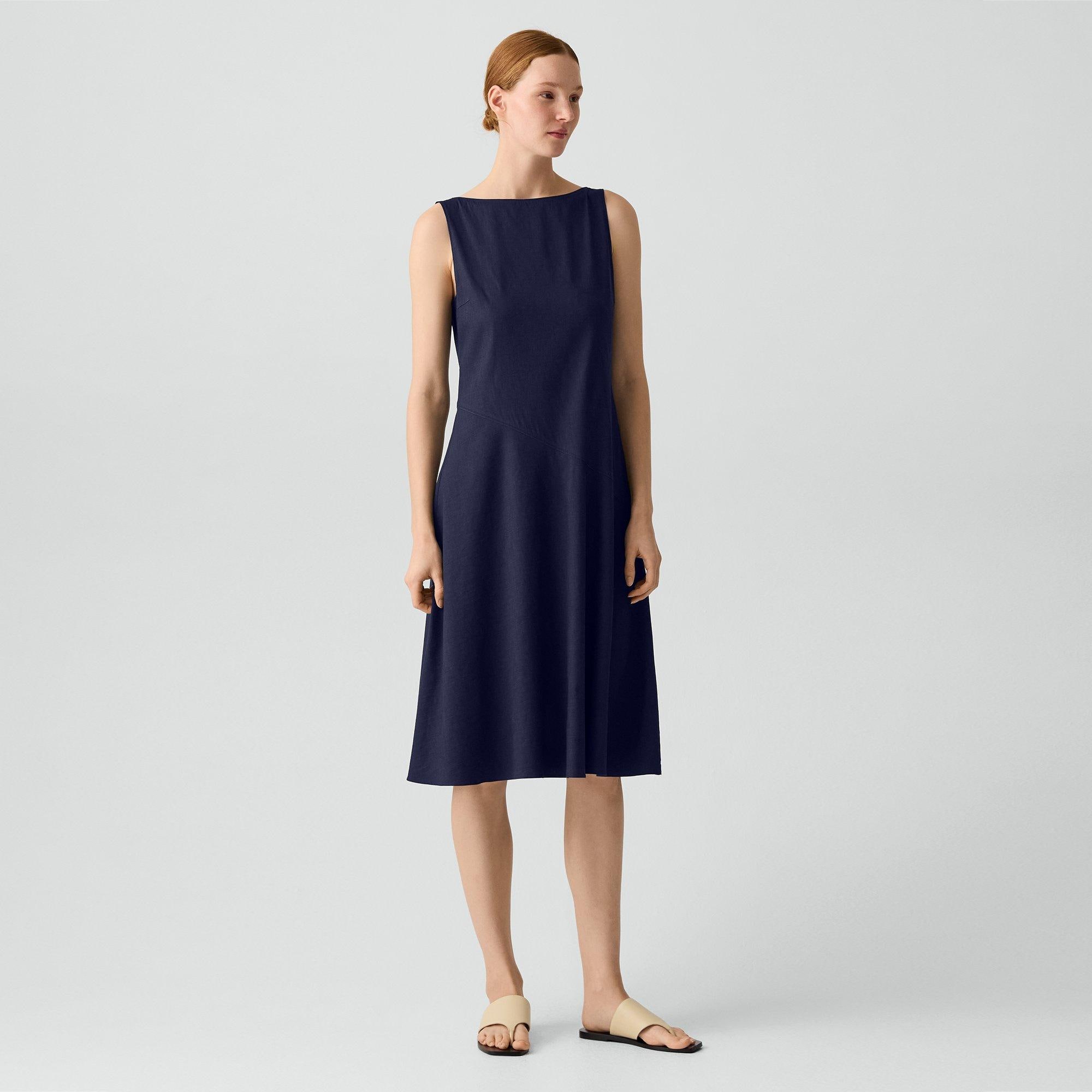Boatneck Dress in Good Linen