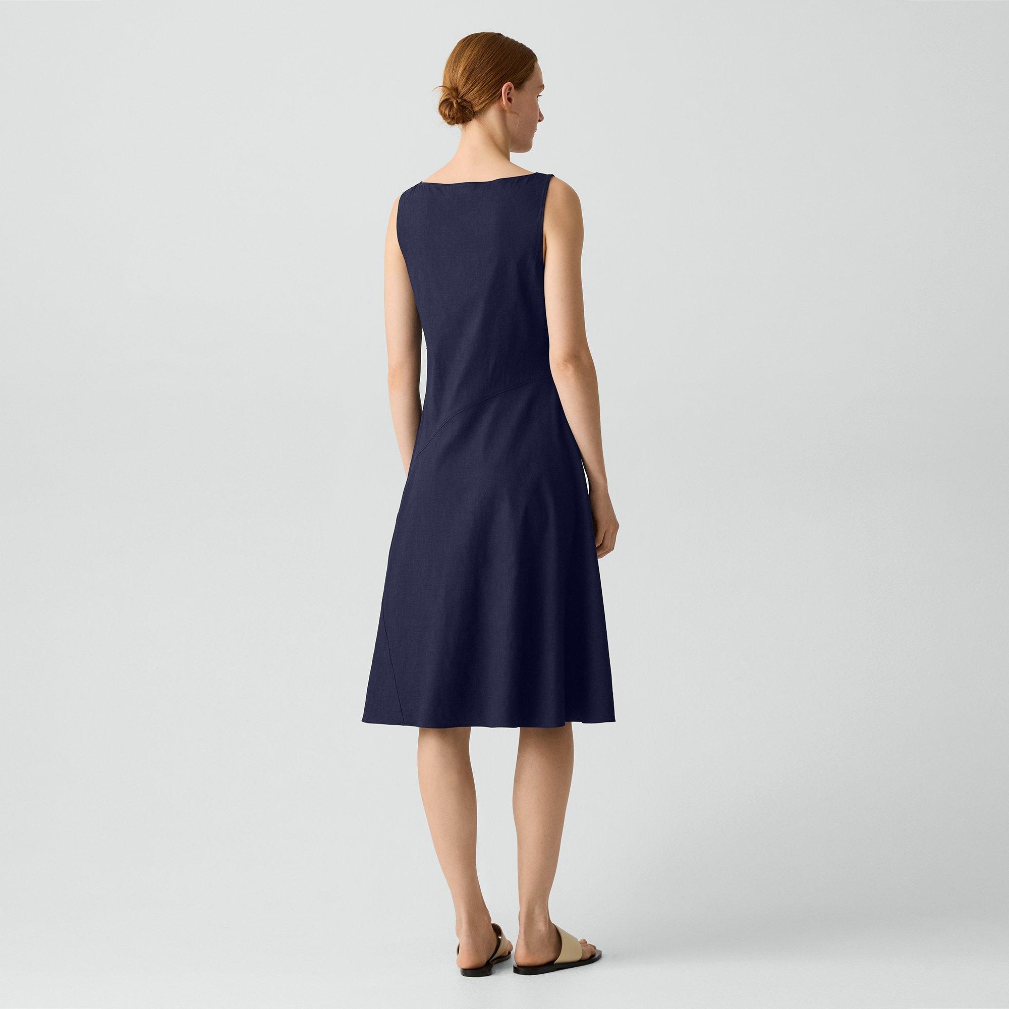 Boatneck Dress in Good Linen