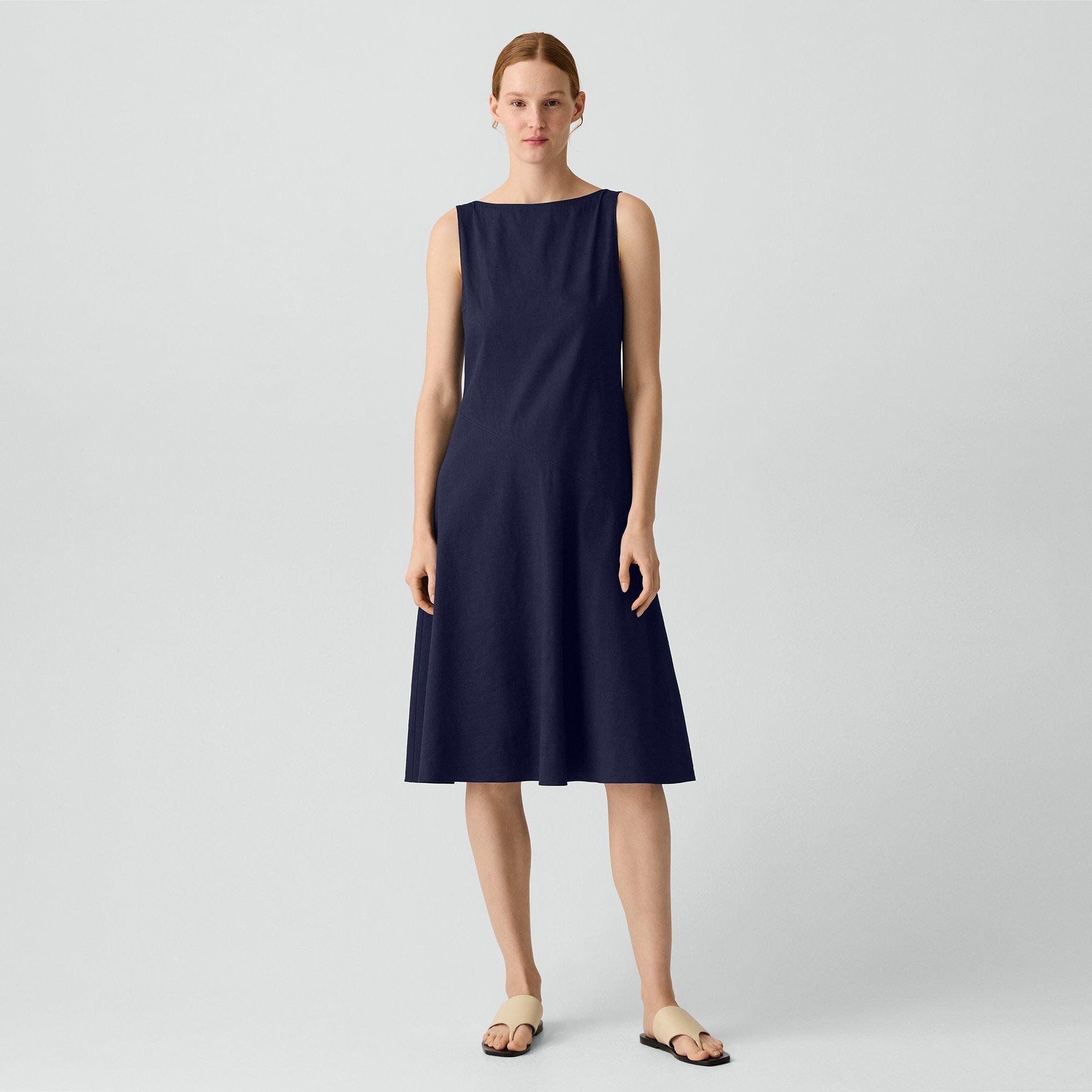 Boatneck Dress in Good Linen