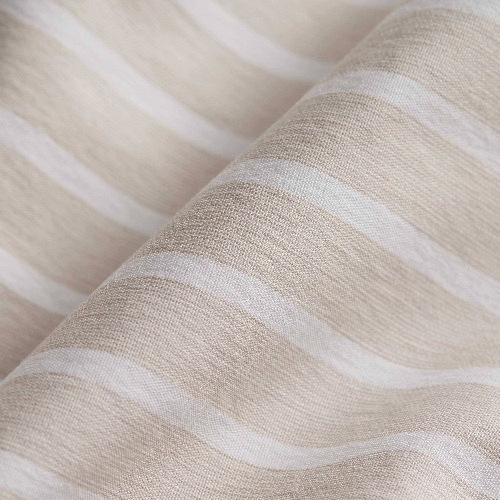 Vented Skirt in Striped Cotton-Blend