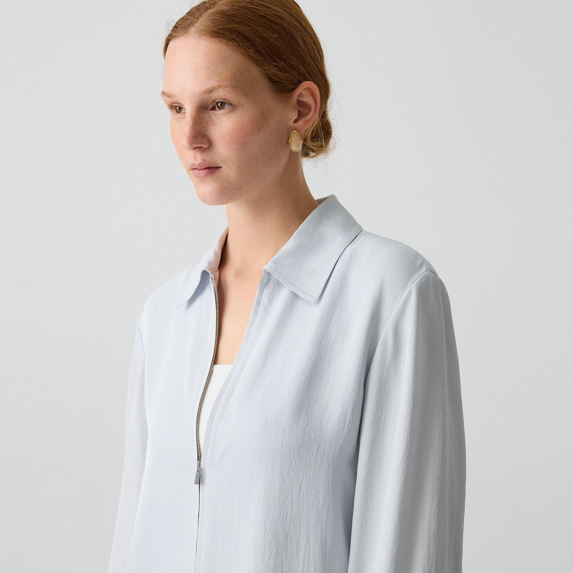 Cropped Jacket in Washed Twill