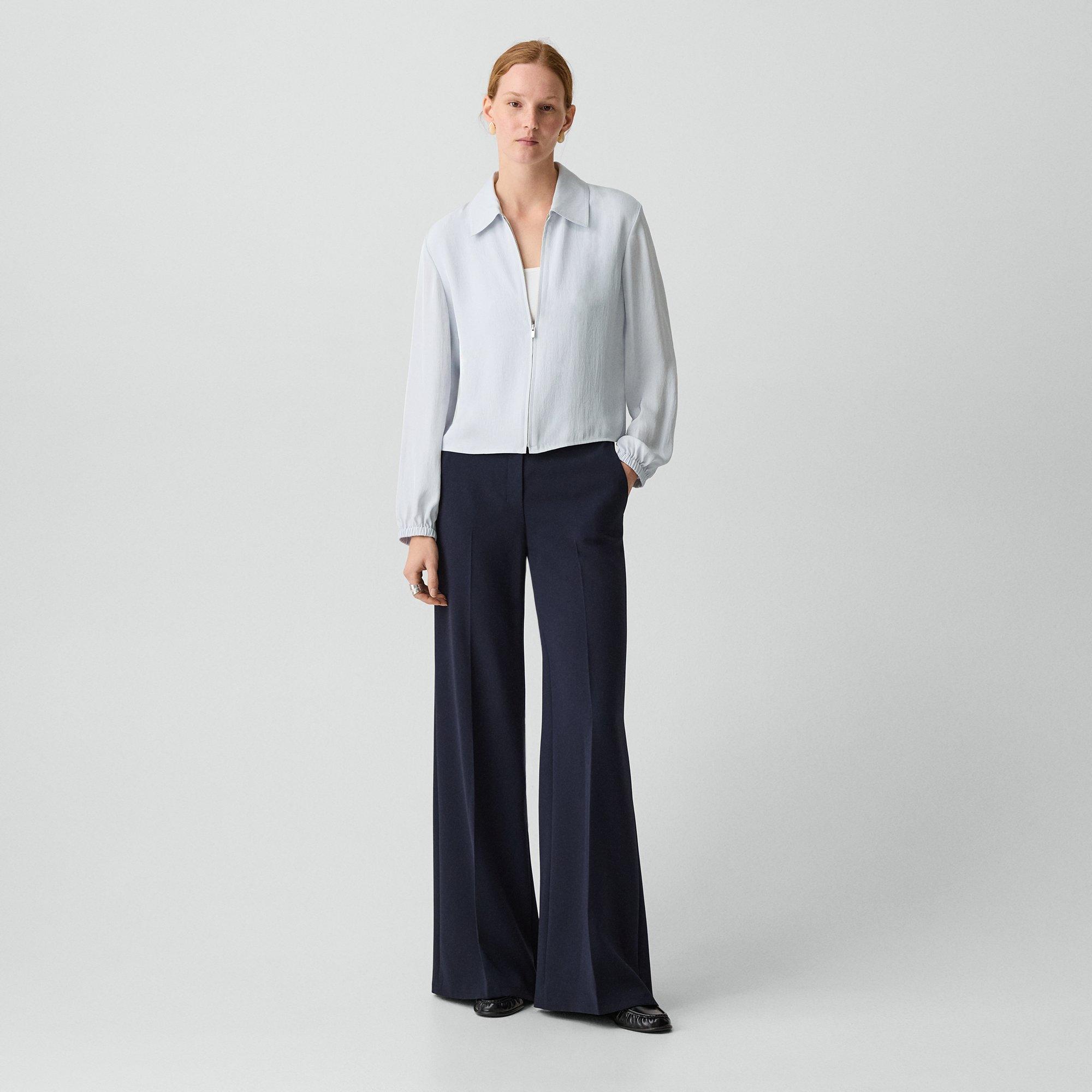 Cropped Jacket in Washed Twill