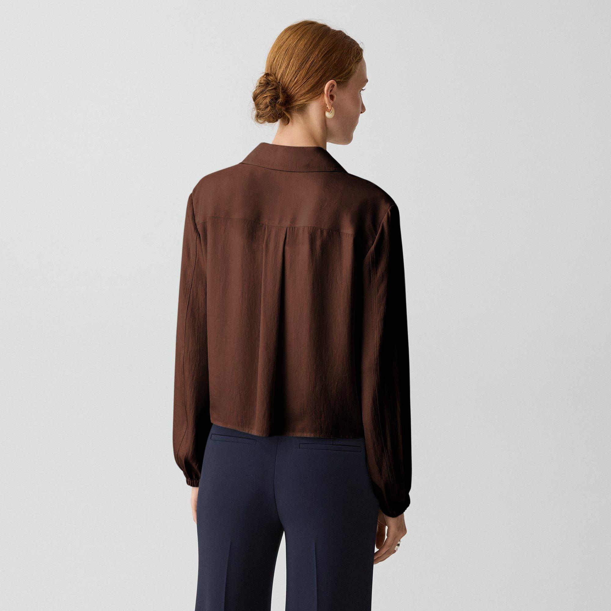 Cropped Jacket in Washed Twill