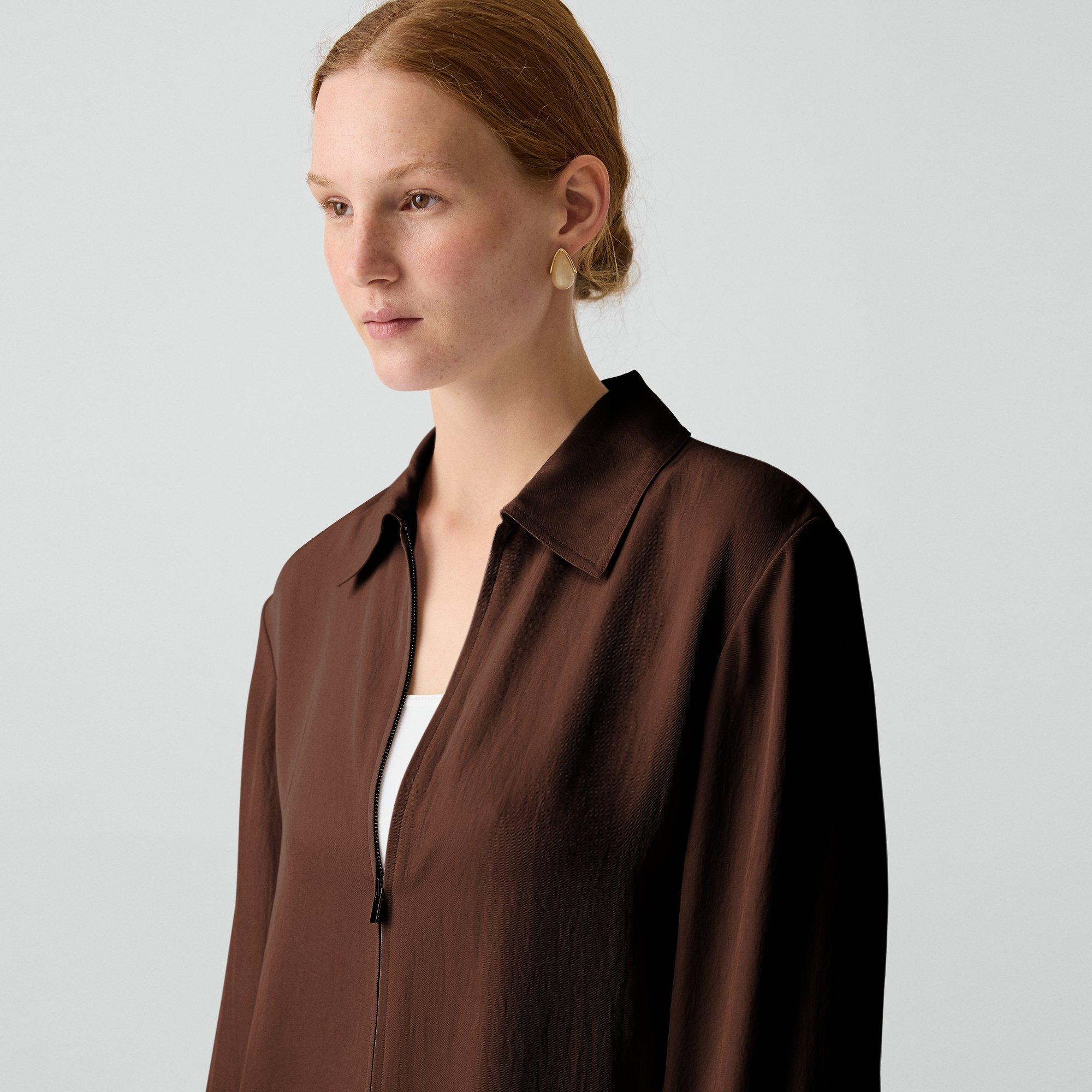 Cropped Jacket in Washed Twill